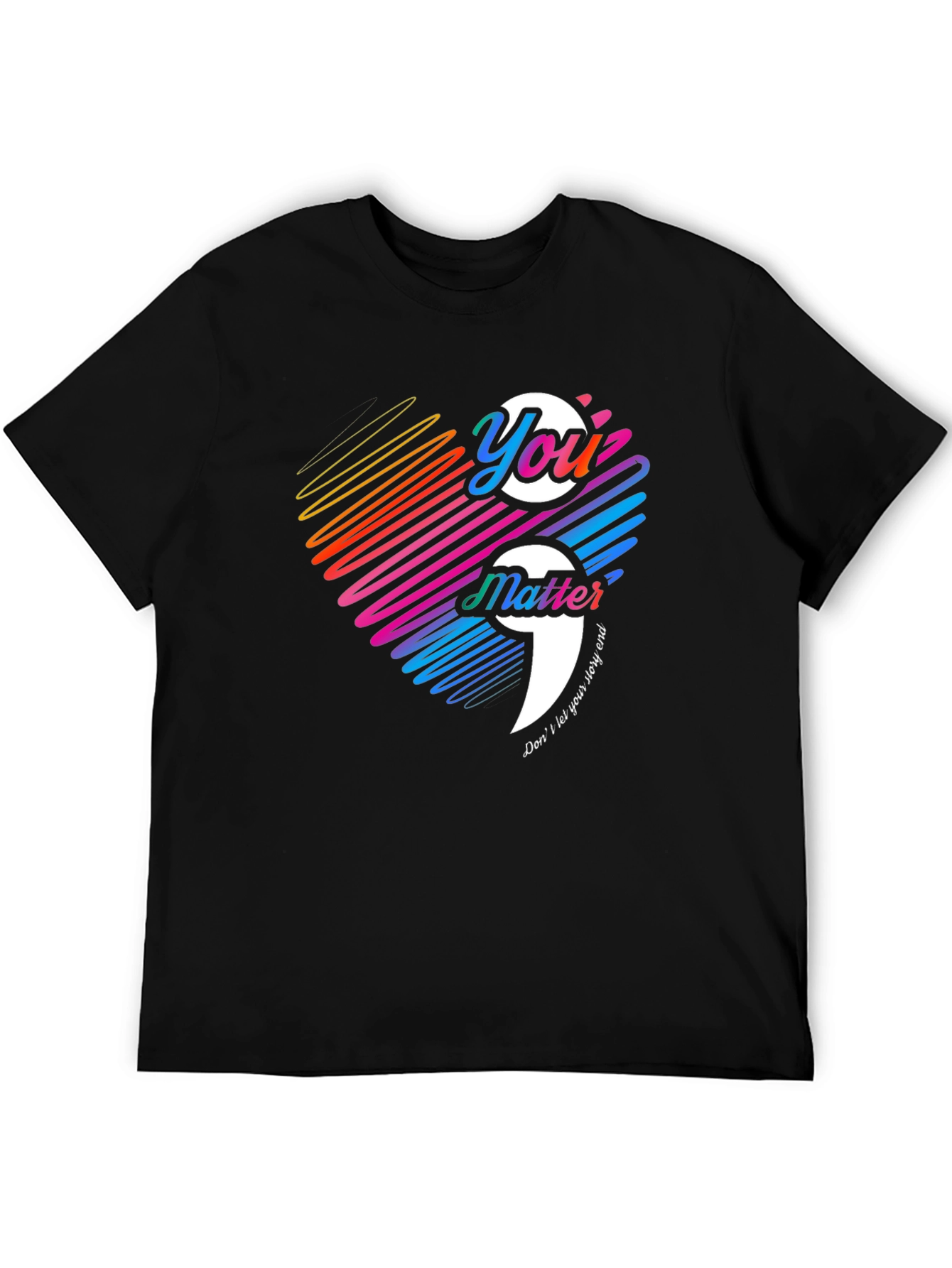 You Matter Semicolon Mental Health Awareness T-Shirt