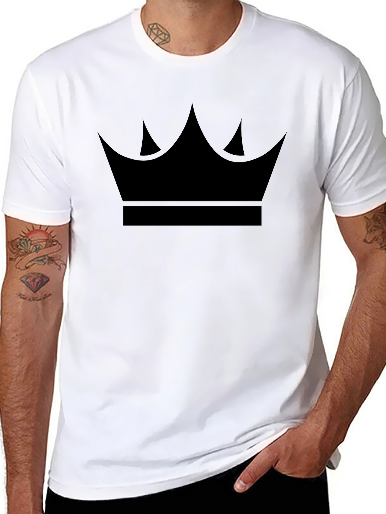 Crown Graphic T-Shirt - Casual Cotton Tee