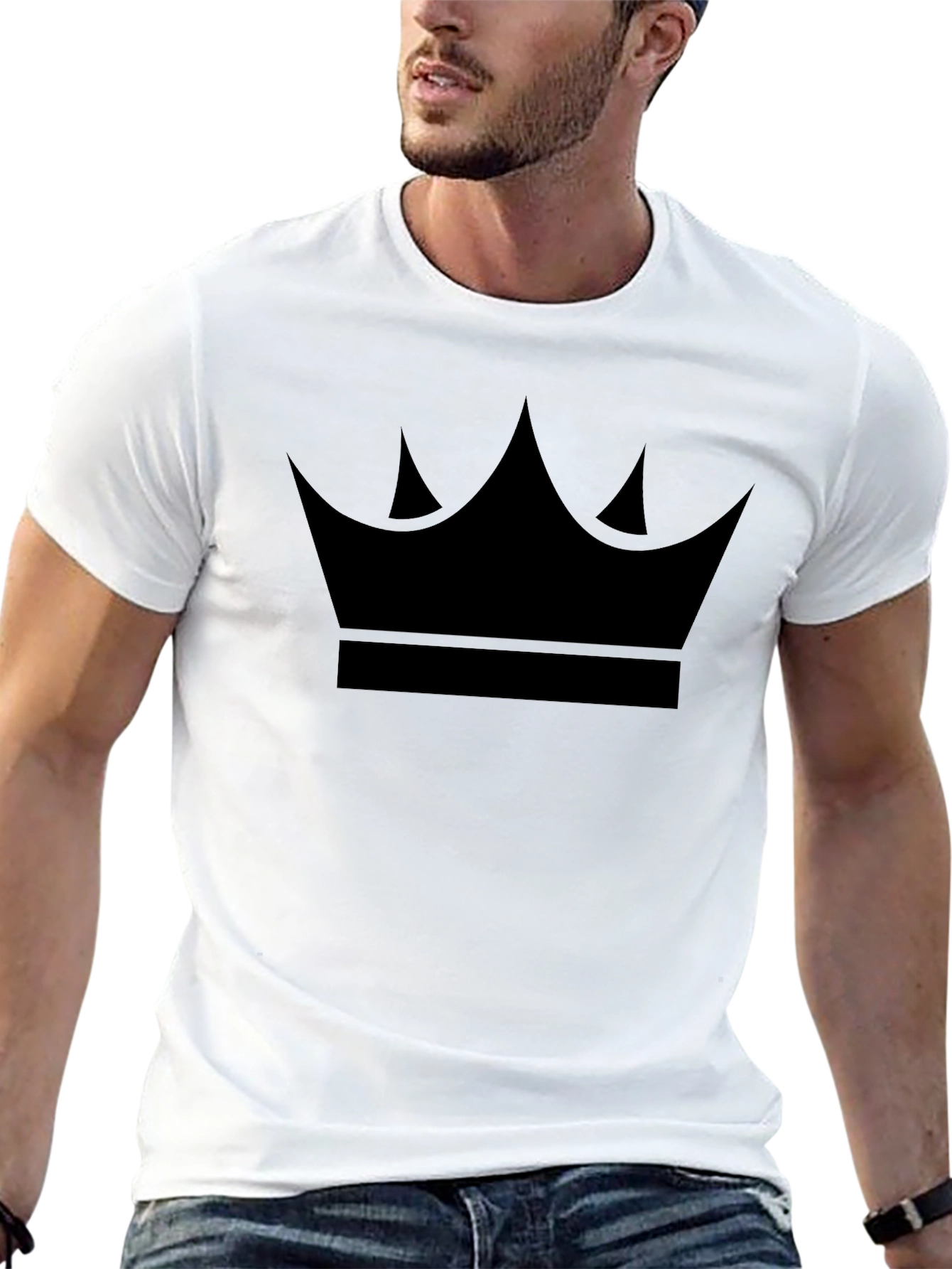 Crown Graphic T-Shirt - Casual Cotton Tee