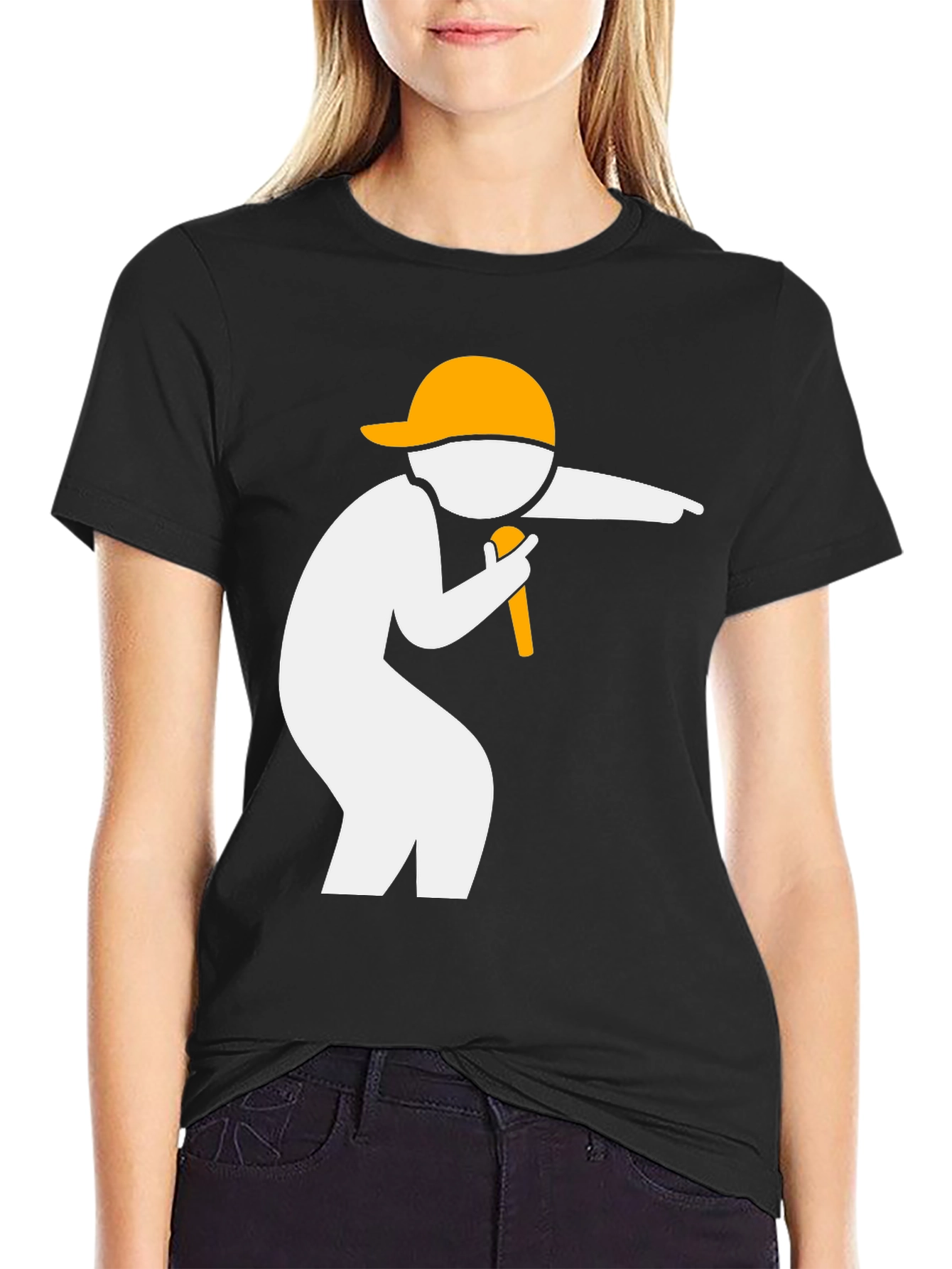 Mic Drop Graphic Tee - Black Cotton T-Shirt