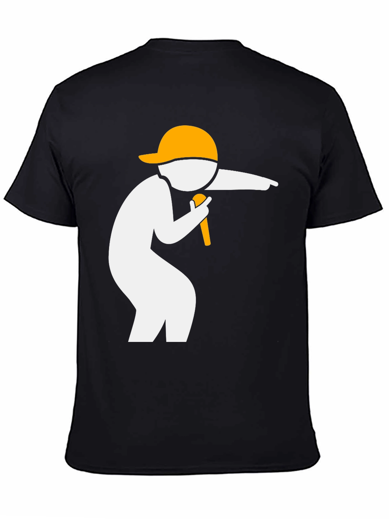 Mic Drop Graphic Tee - Black Cotton T-Shirt