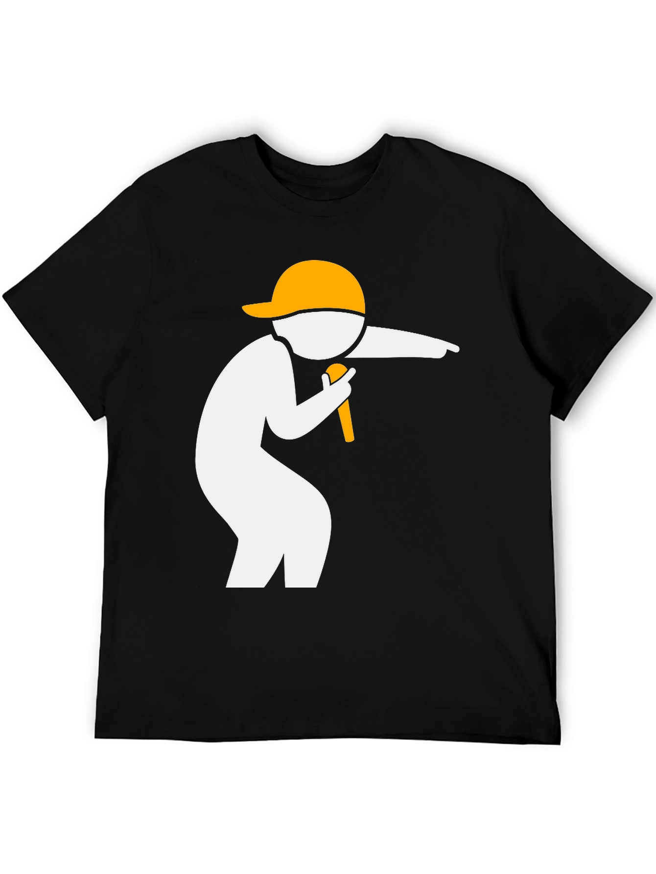 Mic Drop Graphic Tee - Black Cotton T-Shirt