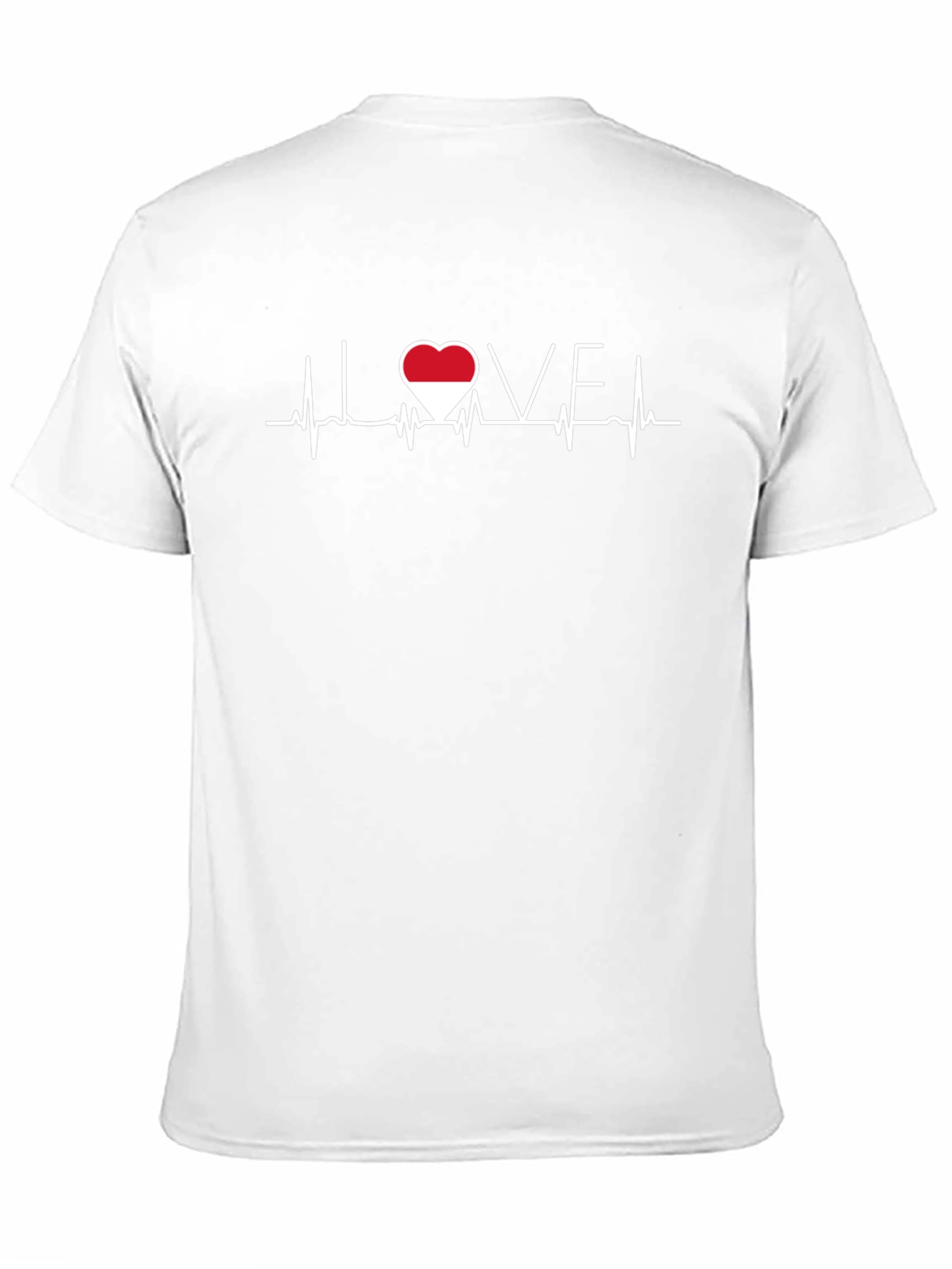 Love Indonesia Heartbeat Graphic Tee - Black