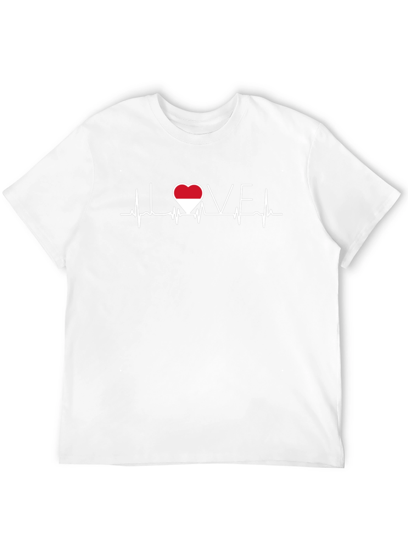Love Indonesia Heartbeat Graphic Tee - Black
