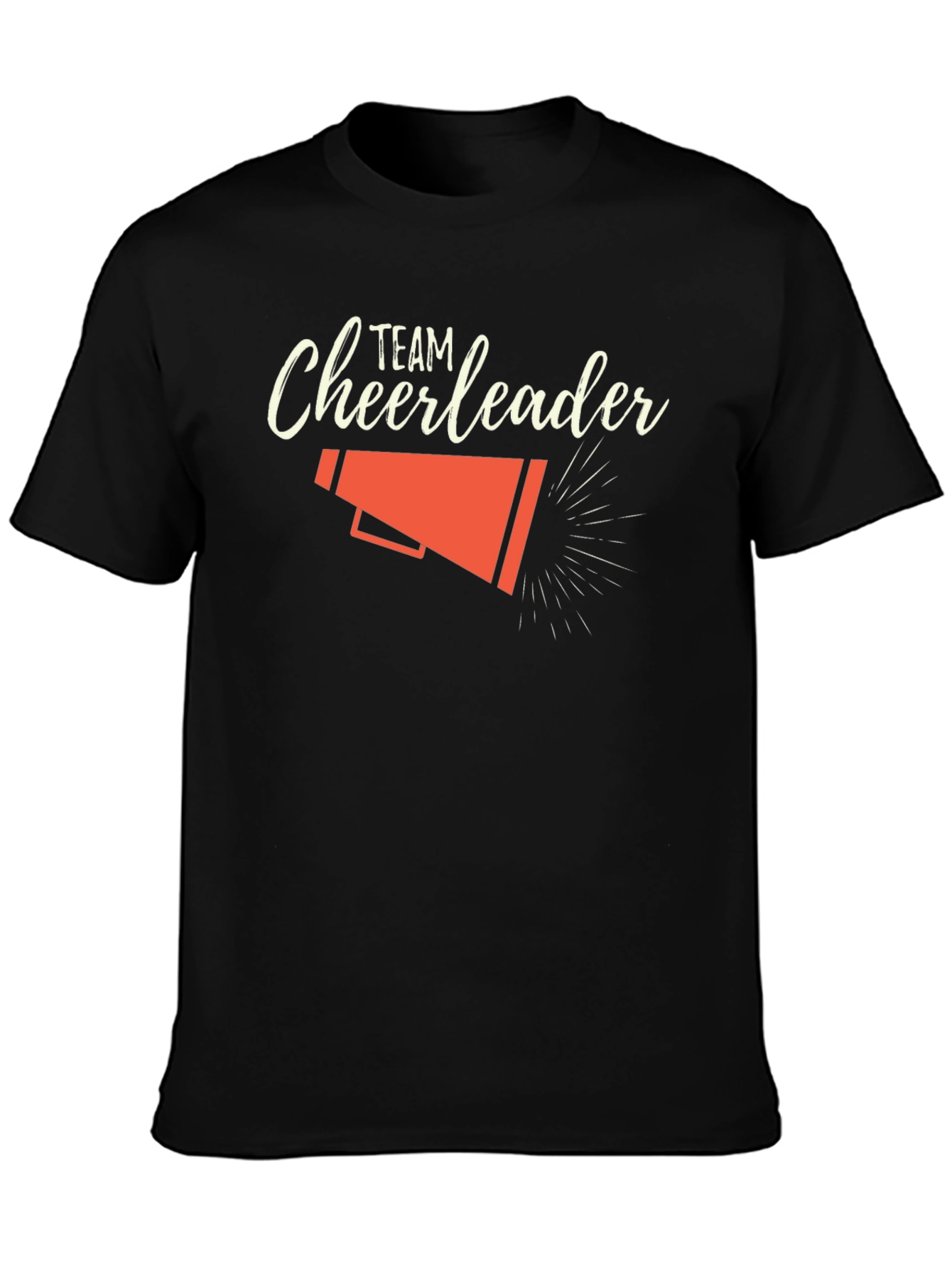 Team Cheerleader Graphic Tee - Black
