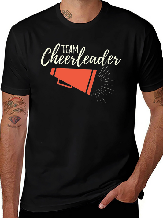Team Cheerleader Graphic Tee - Black