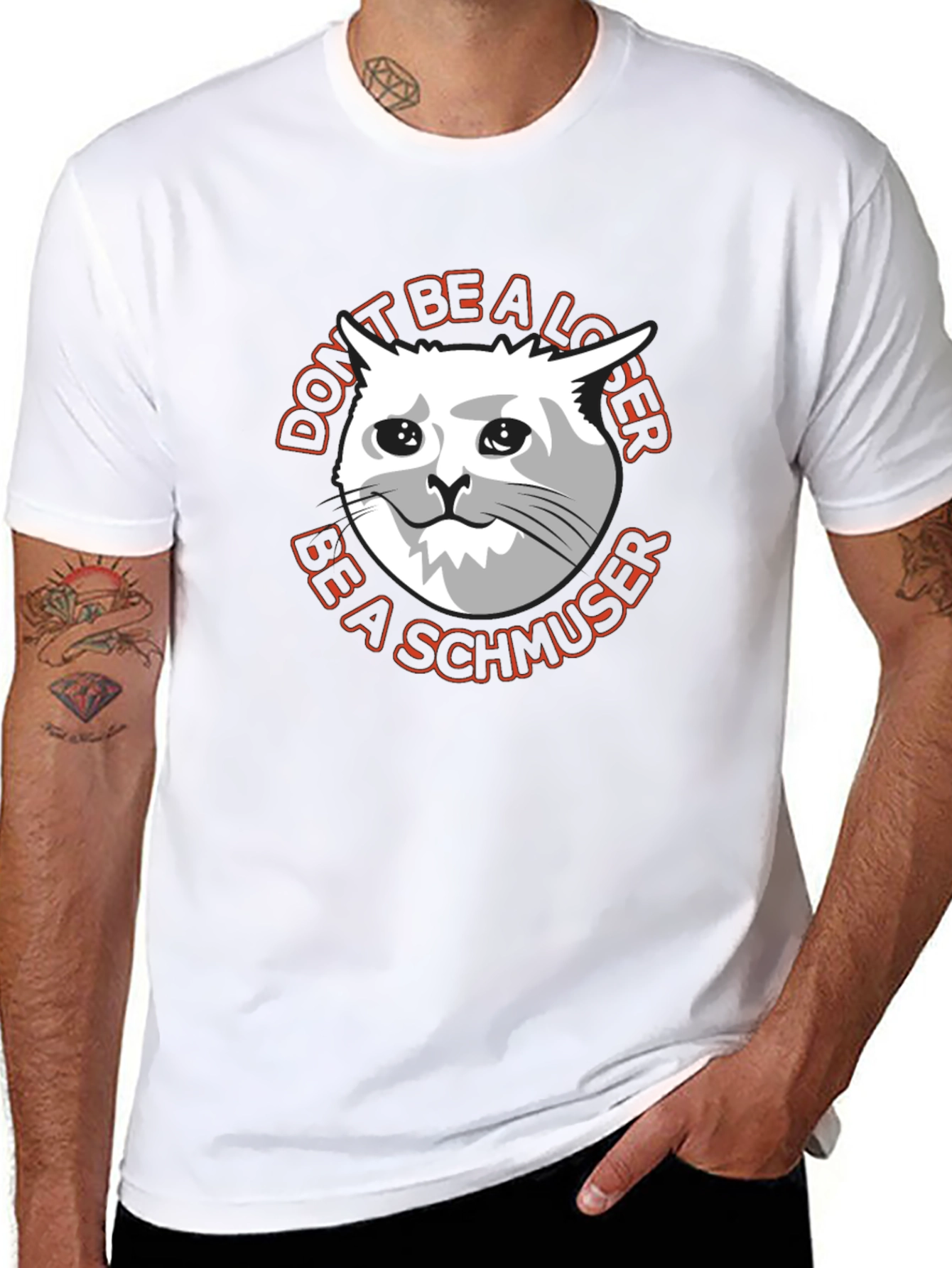 Dont Be a Loser Cat Meme Graphic T-Shirt