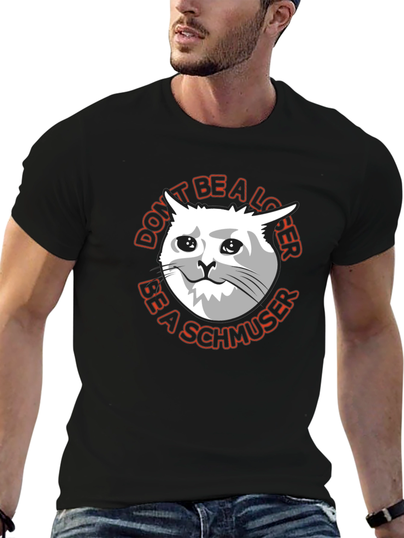 Dont Be a Loser Cat Meme Graphic T-Shirt