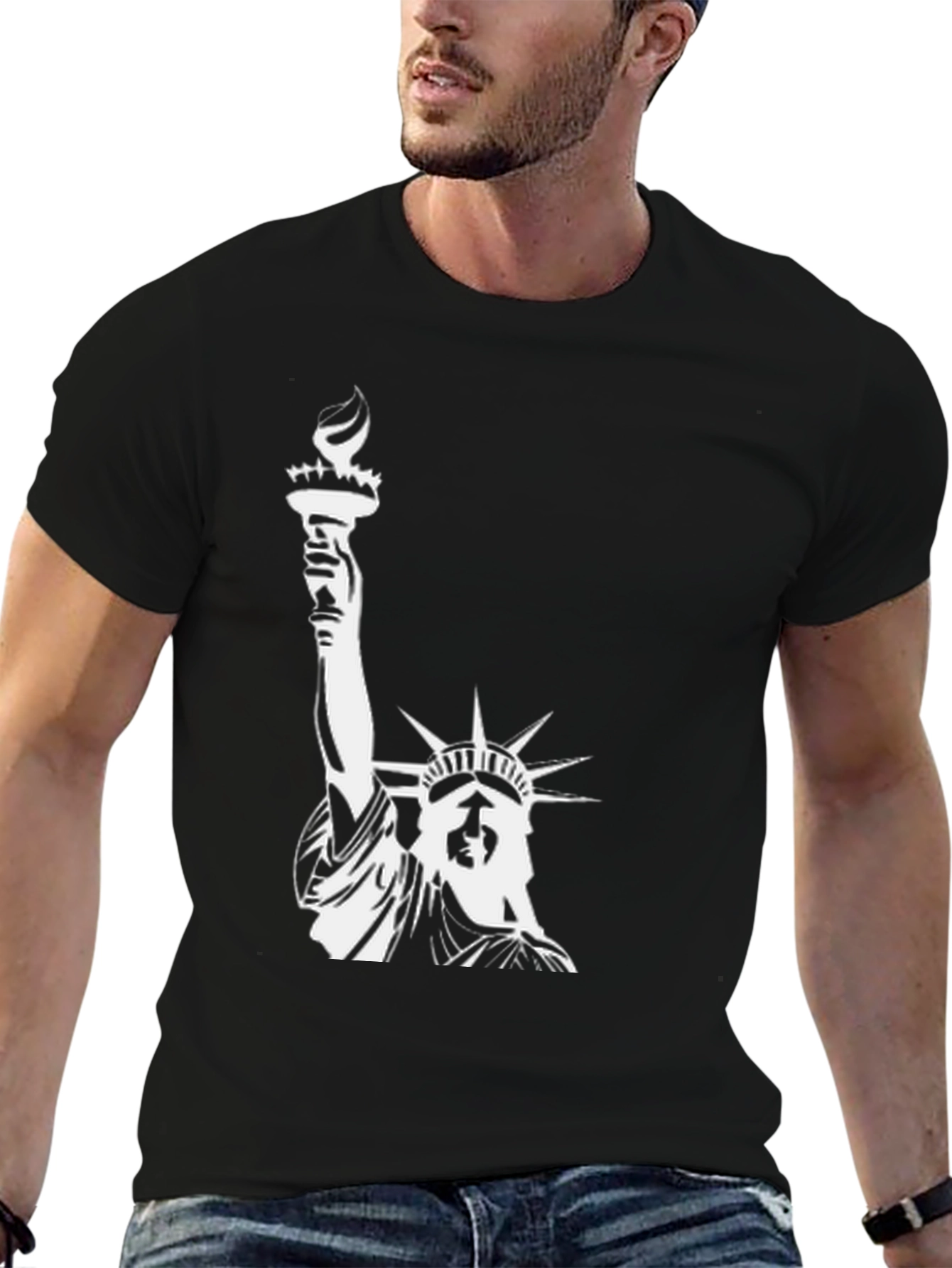 Statue of Liberty Graphic Tee - Black