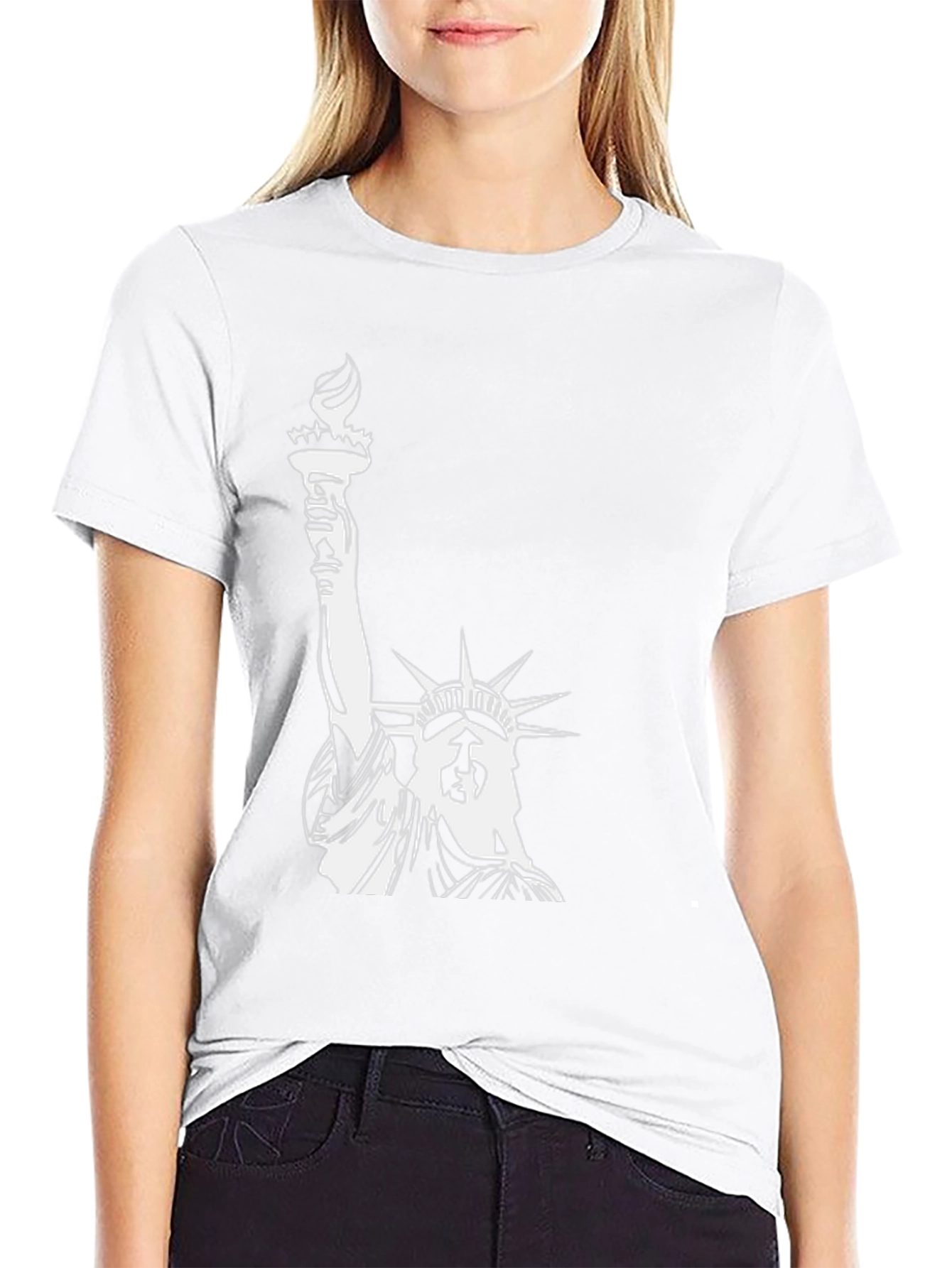 Statue of Liberty Graphic Tee - Black