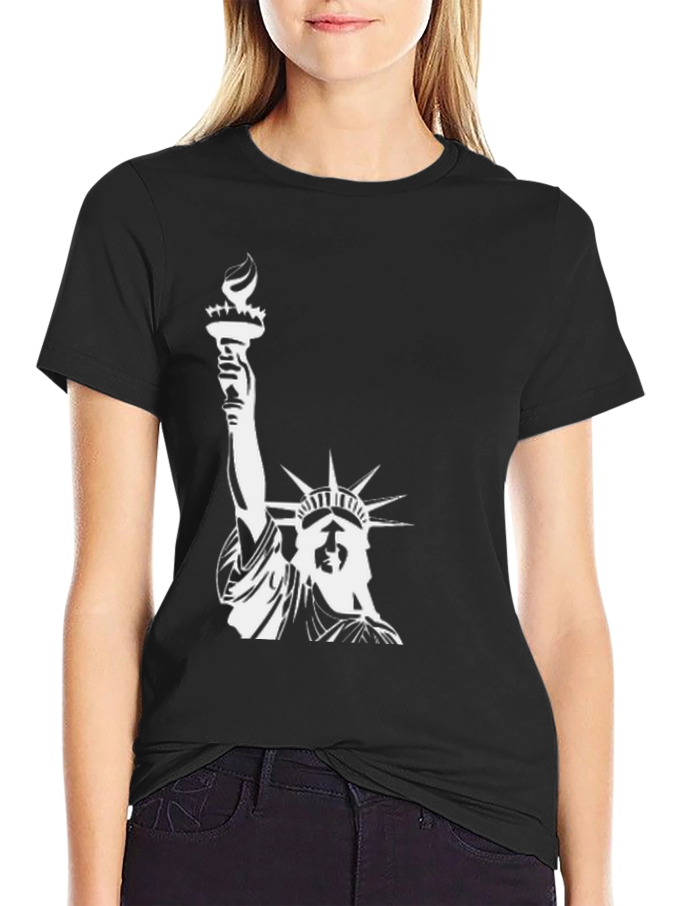 Statue of Liberty Graphic Tee - Black