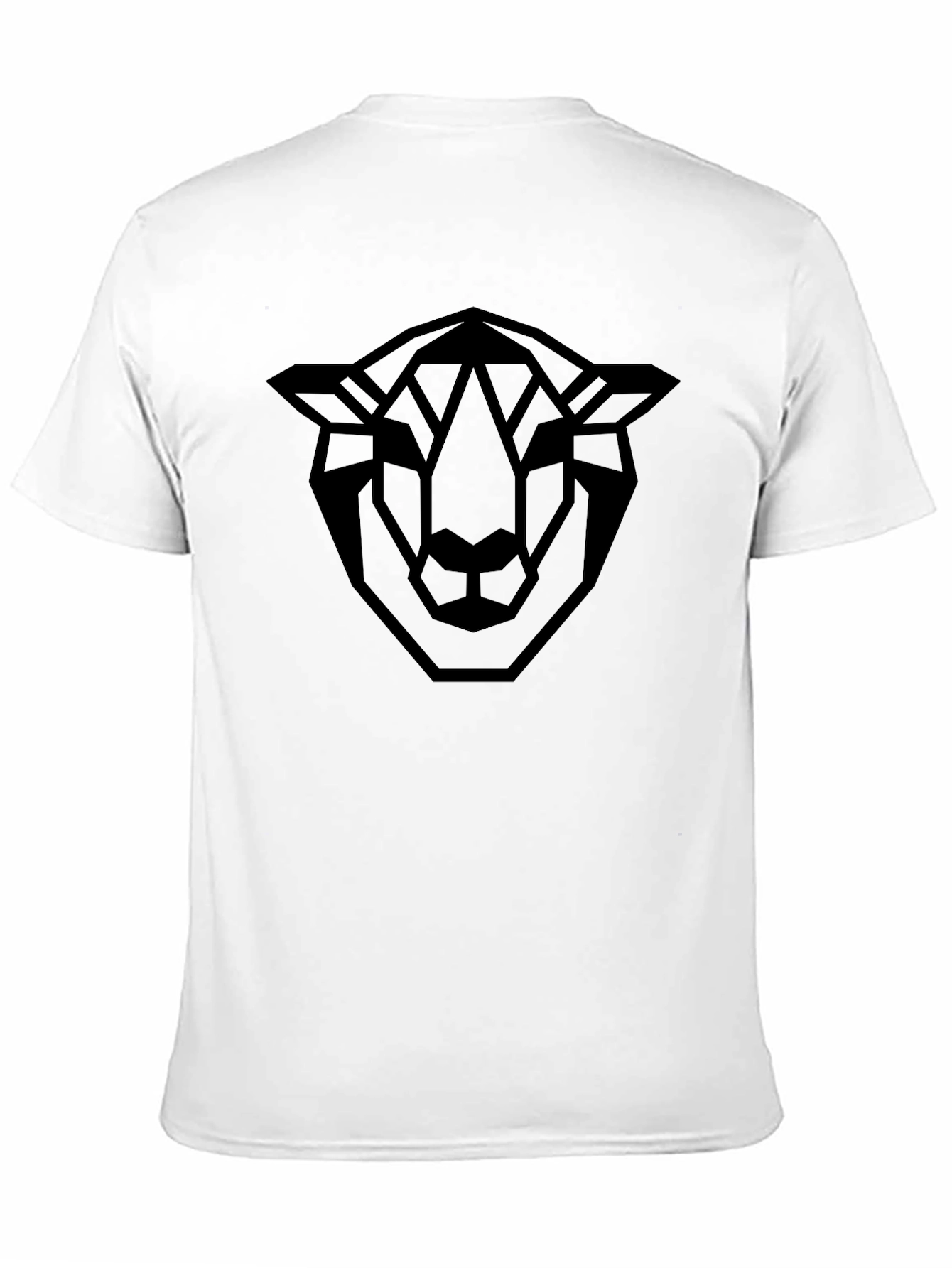 Geometric Ram Graphic Black T-Shirt