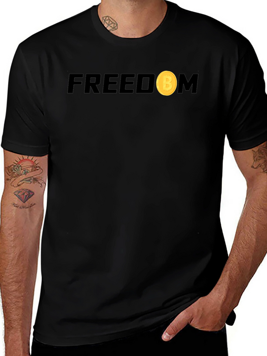 Freedom Bitcoin Graphic Tee - Crypto Enthusiast T-Shirt