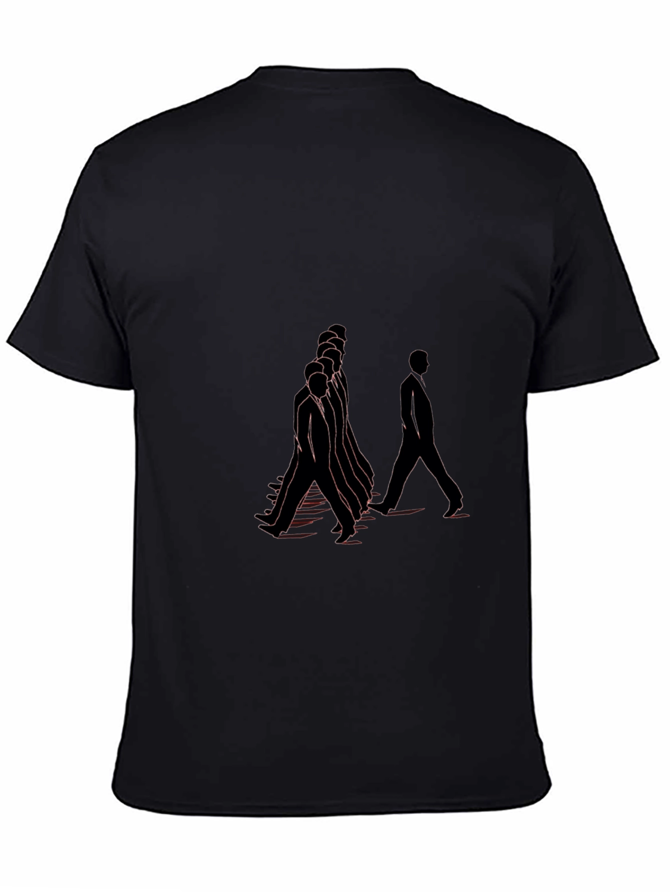 Unique Graphic Print Black Tee