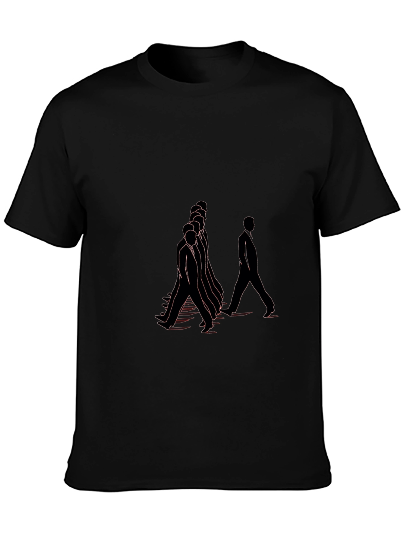 Unique Graphic Print Black Tee