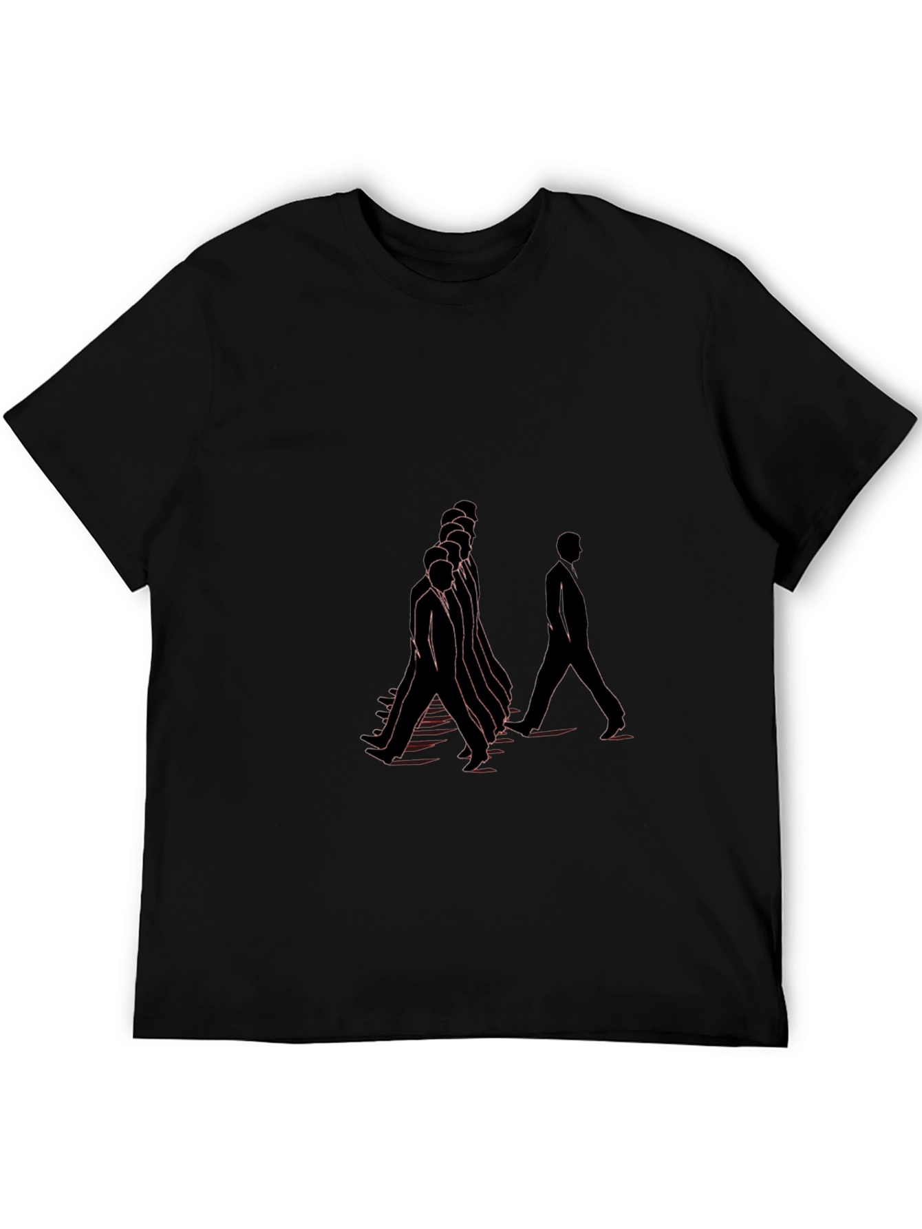 Unique Graphic Print Black Tee