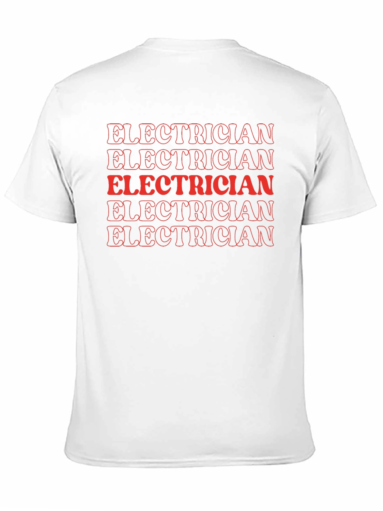 Electrician Retro Style T-Shirt - Black Cotton Tee