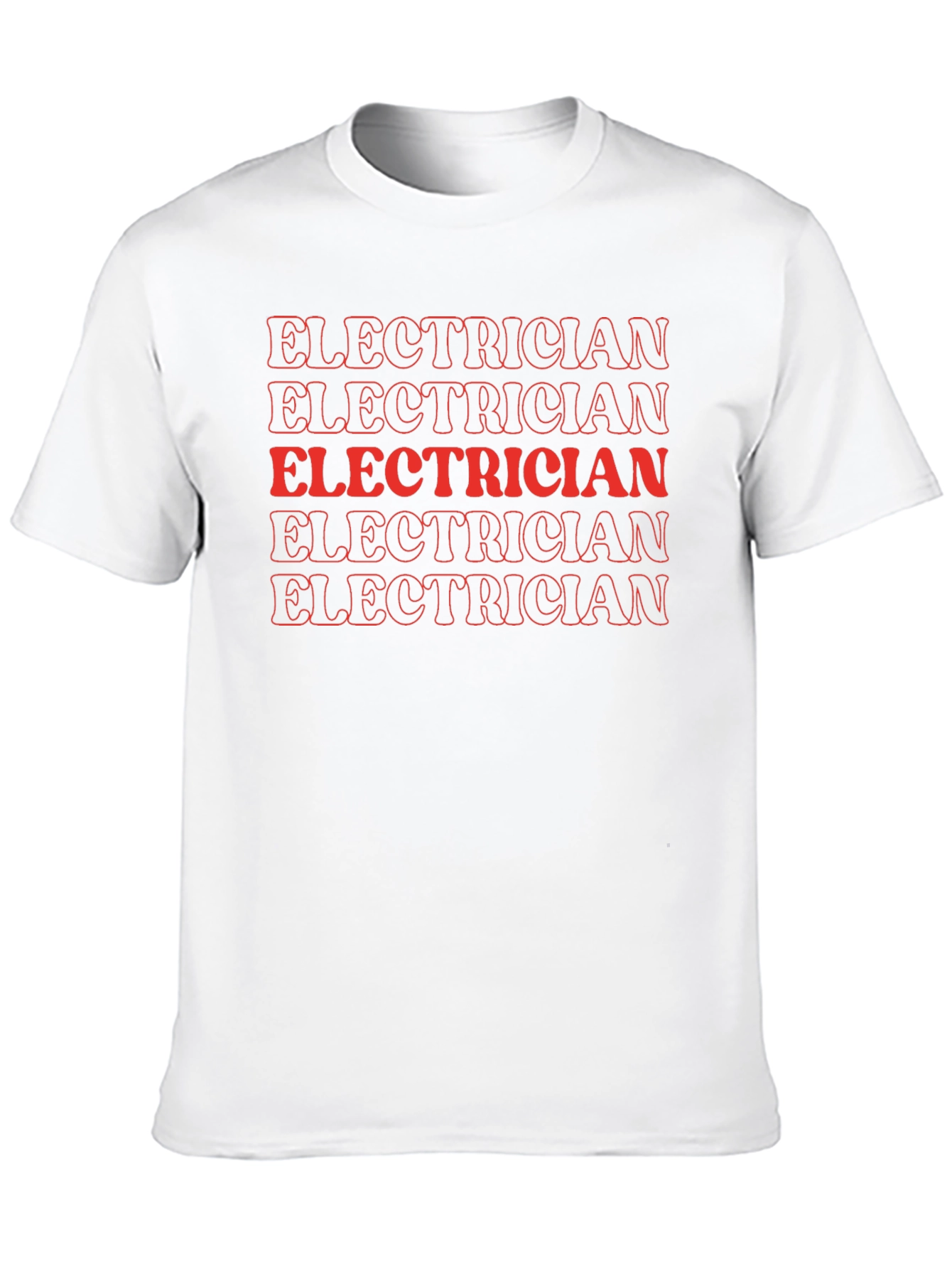 Electrician Retro Style T-Shirt - Black Cotton Tee