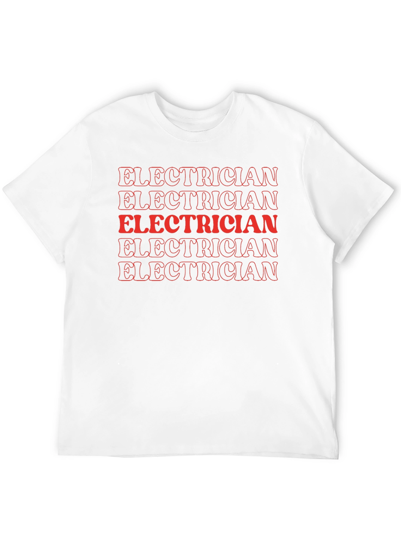 Electrician Retro Style T-Shirt - Black Cotton Tee