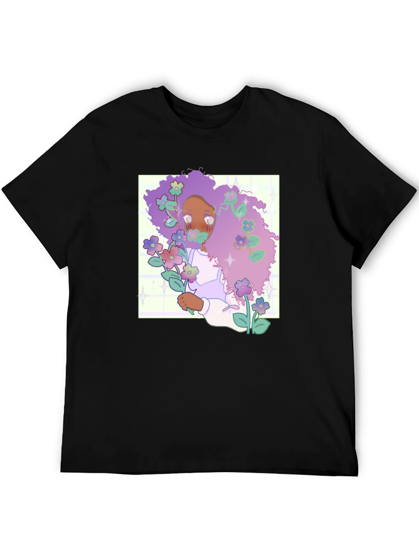 Floral Afro Graphic T-Shirt