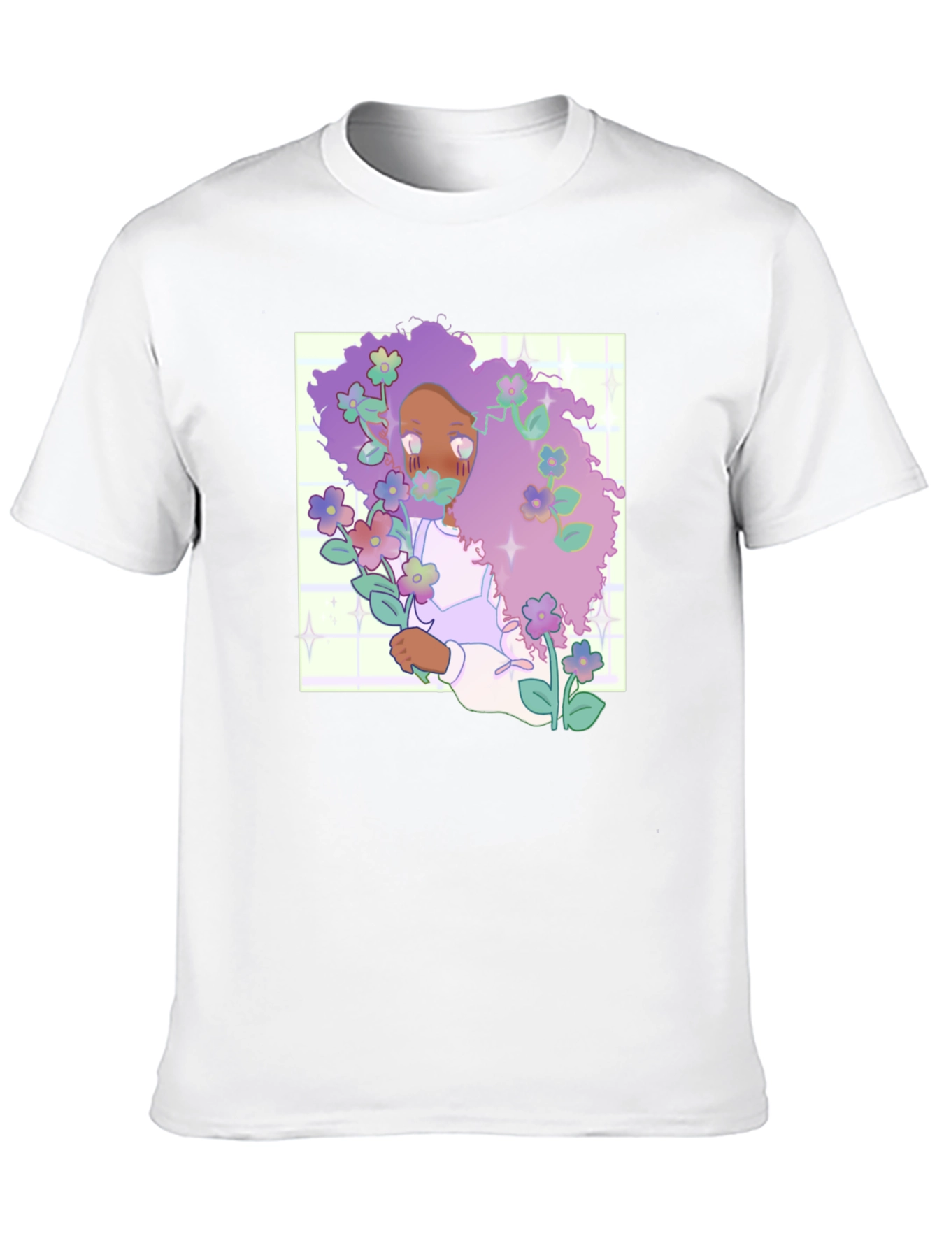 Floral Afro Graphic T-Shirt