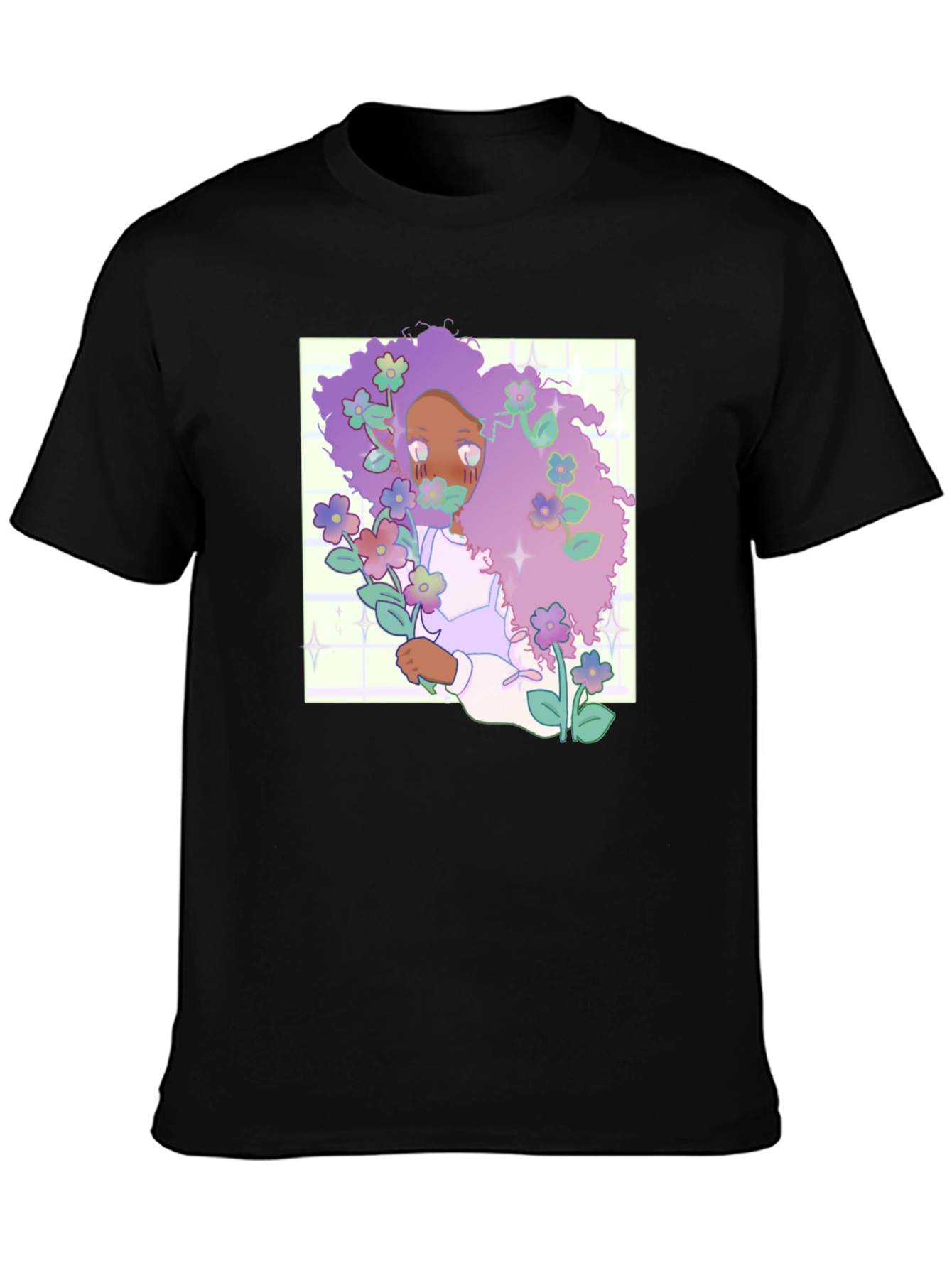 Floral Afro Graphic T-Shirt