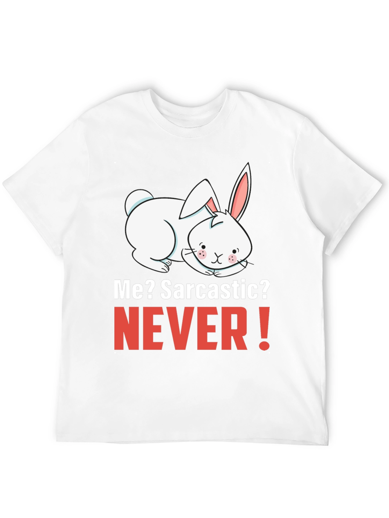 Sarcastic Bunny Graphic T-Shirt - Unisex Black Tee
