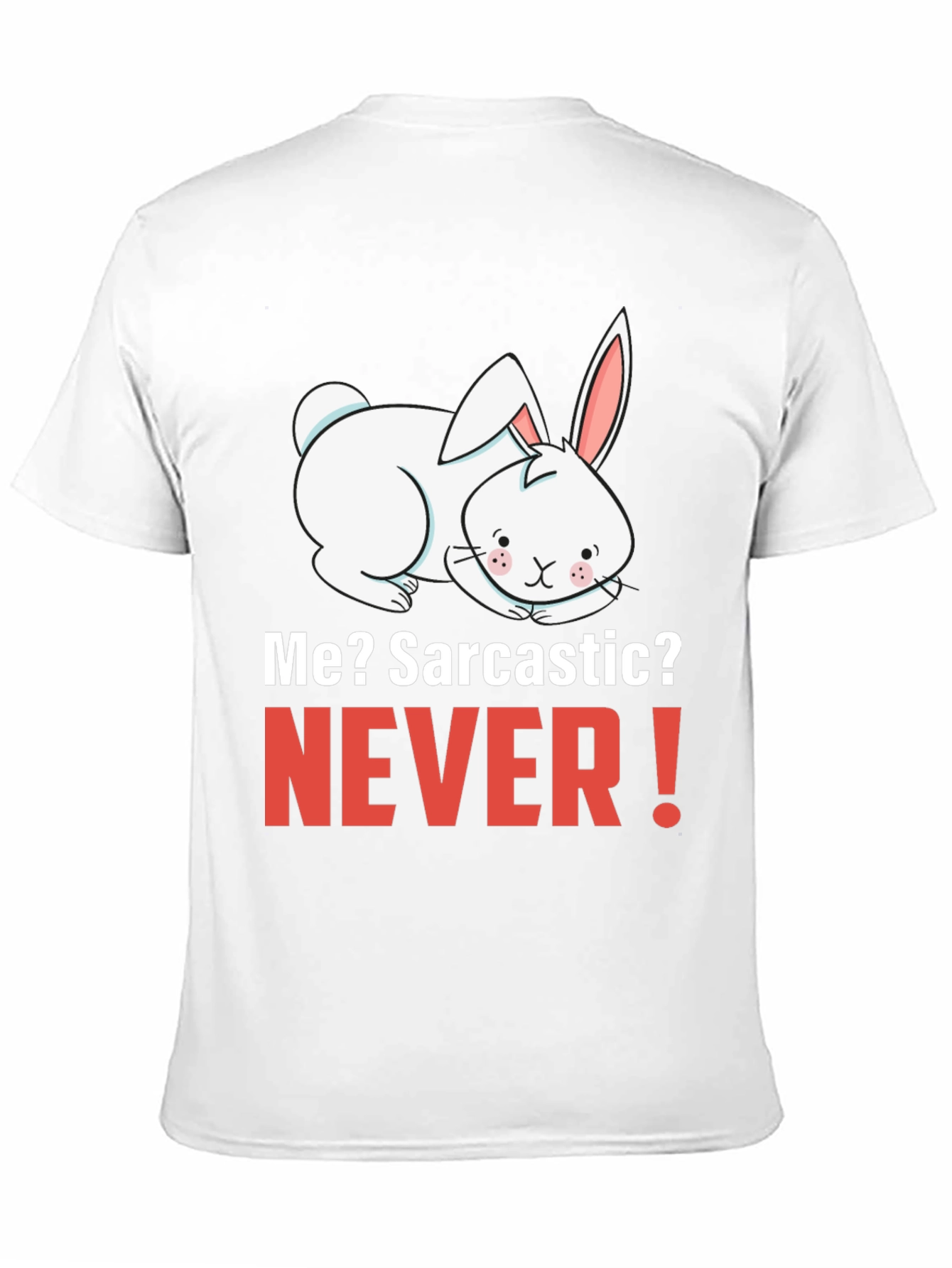 Sarcastic Bunny Graphic T-Shirt - Unisex Black Tee