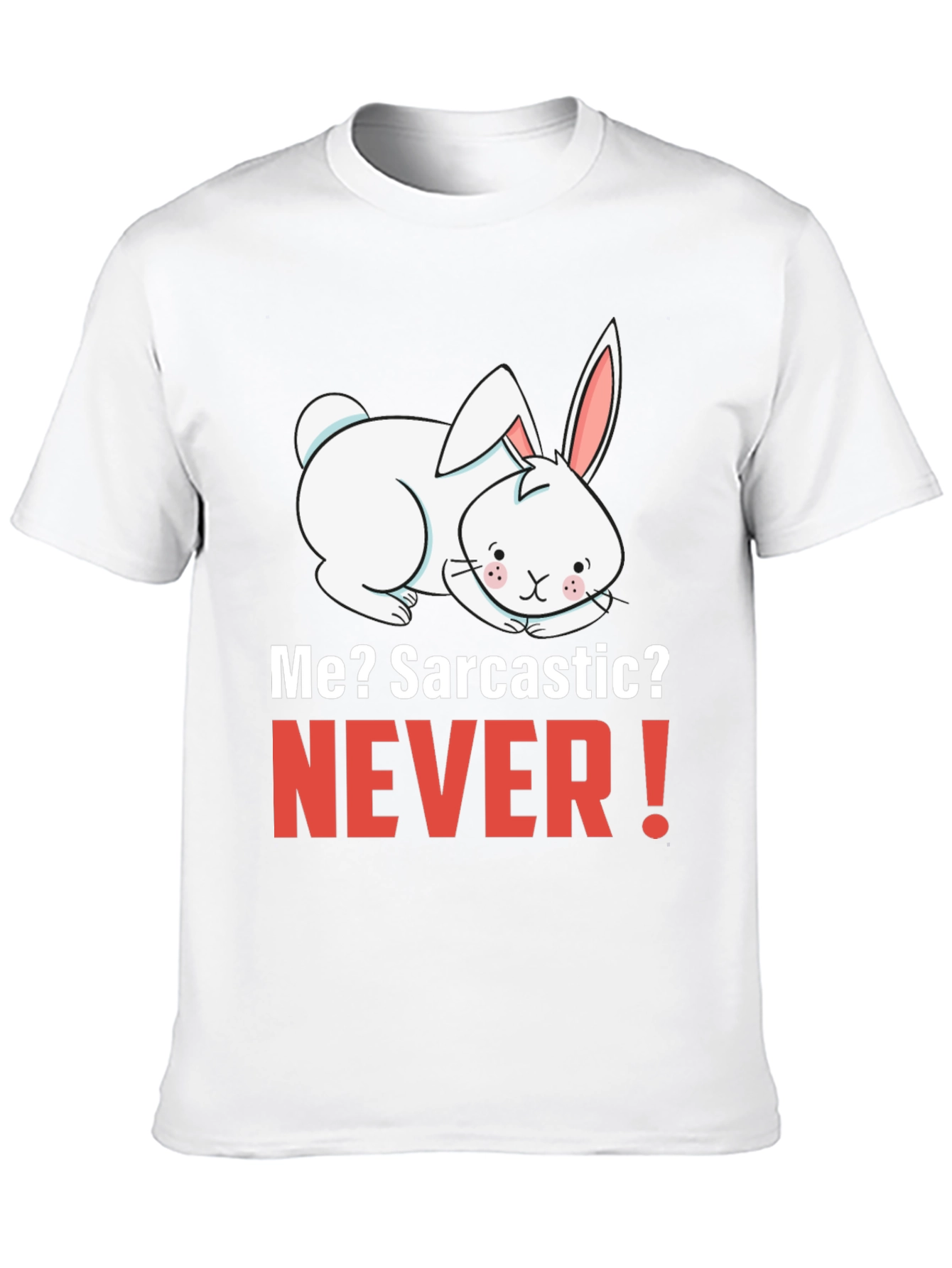 Sarcastic Bunny Graphic T-Shirt - Unisex Black Tee