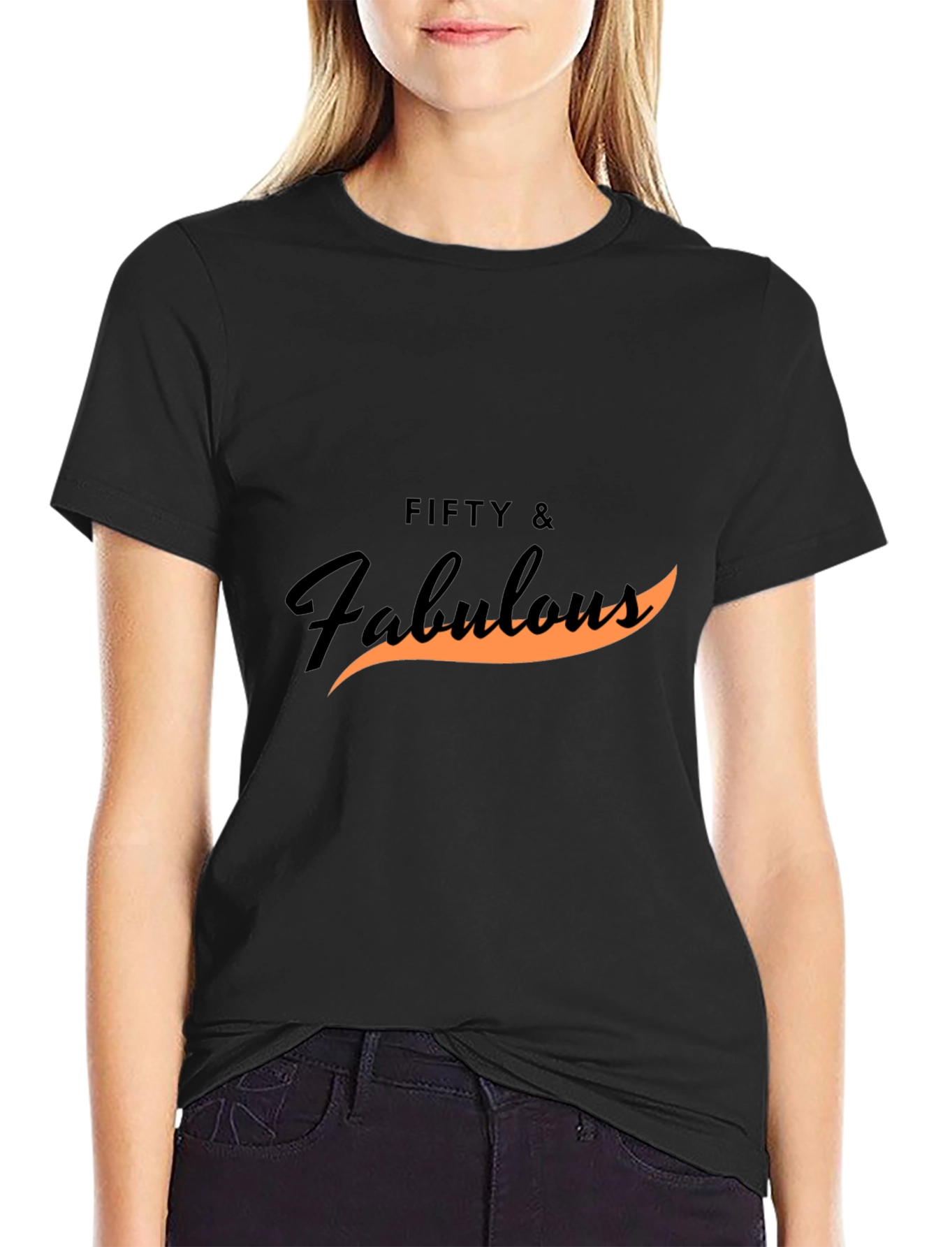 Fifty & Fabulous Black T-Shirt