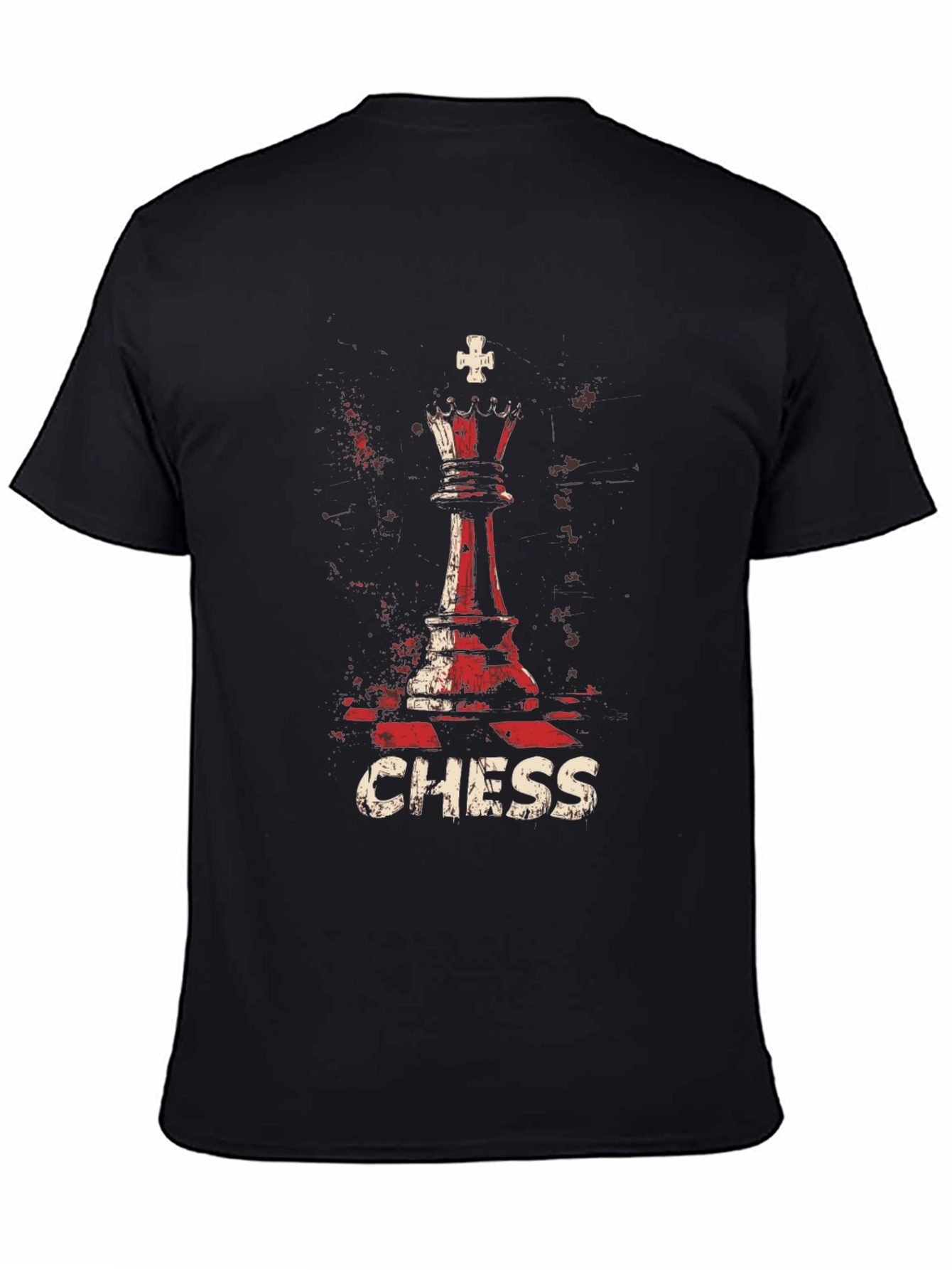 Chess Queen Graphic T-Shirt - Black