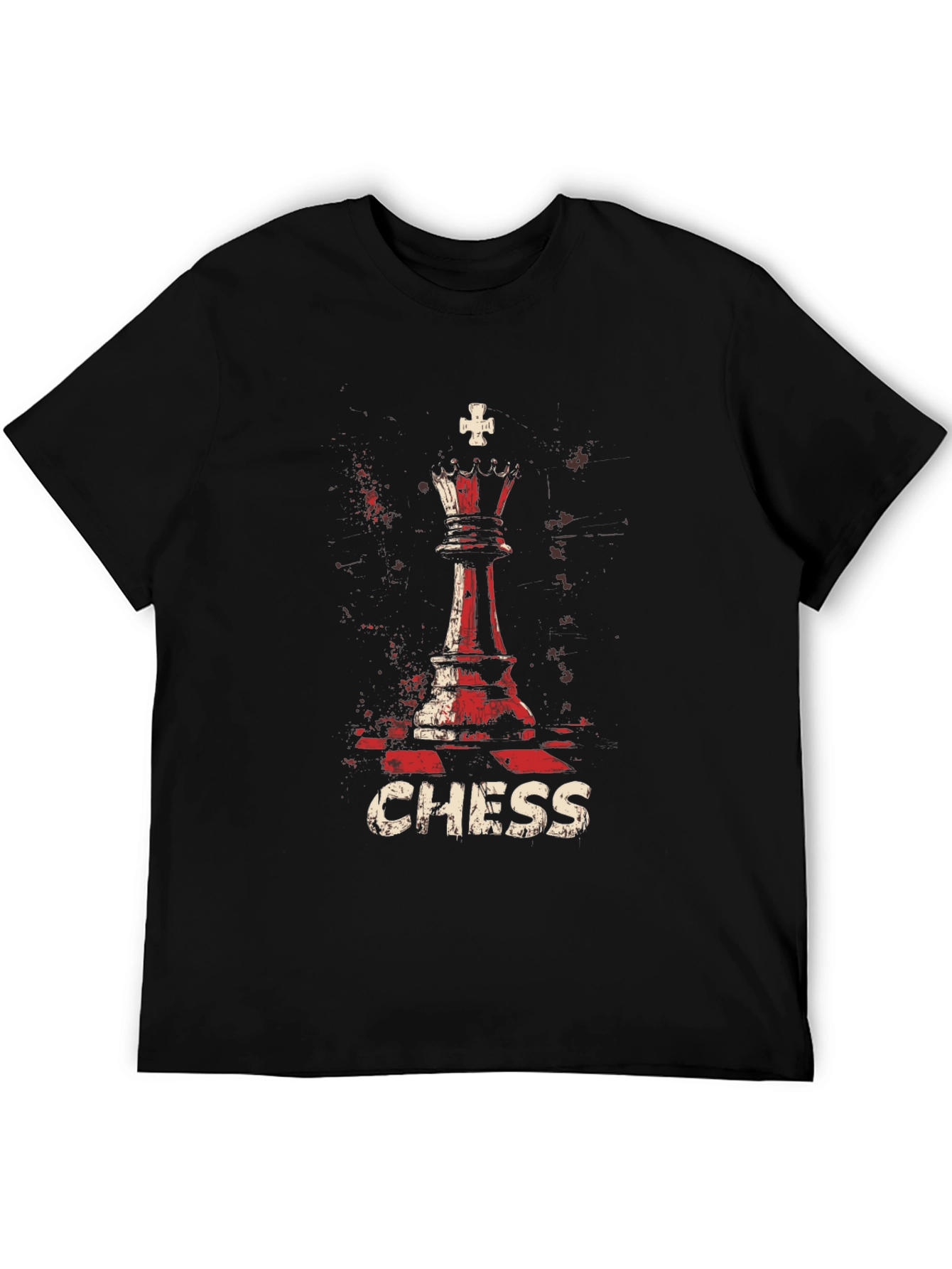 Chess Queen Graphic T-Shirt - Black