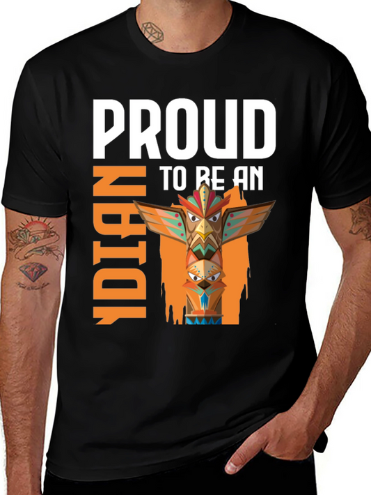 Proud to be an Indian T-Shirt - Totem Pole Design