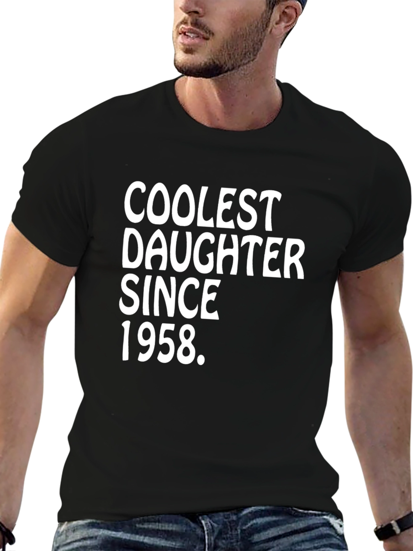 Coolest Daughter Since 1958 Black T-Shirt