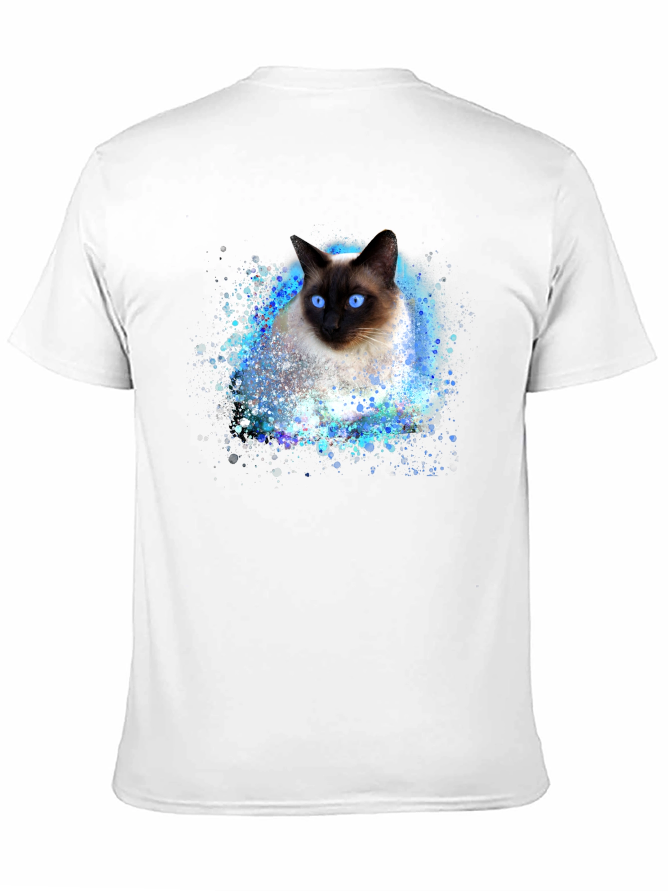 Siamese Cat Art T-Shirt - Unique Cat Lover Gift