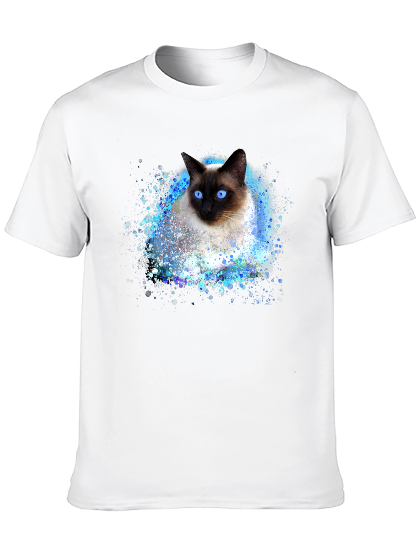 Siamese Cat Art T-Shirt - Unique Cat Lover Gift