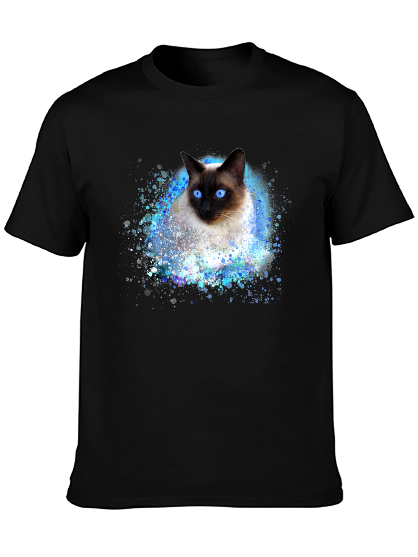 Siamese Cat Art T-Shirt - Unique Cat Lover Gift