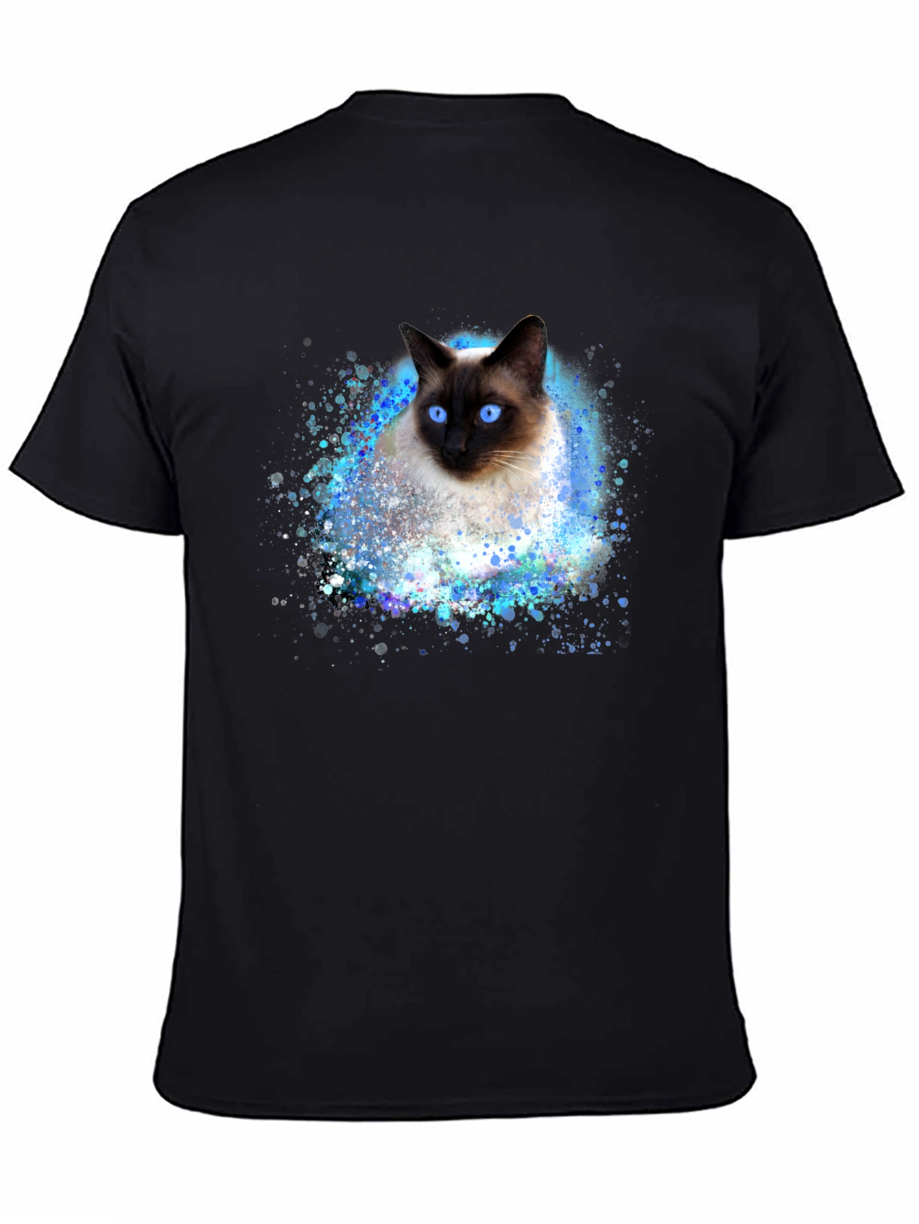 Siamese Cat Art T-Shirt - Unique Cat Lover Gift