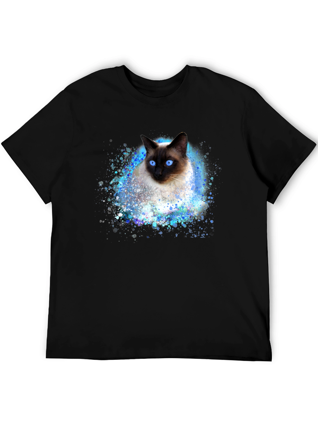 Siamese Cat Art T-Shirt - Unique Cat Lover Gift
