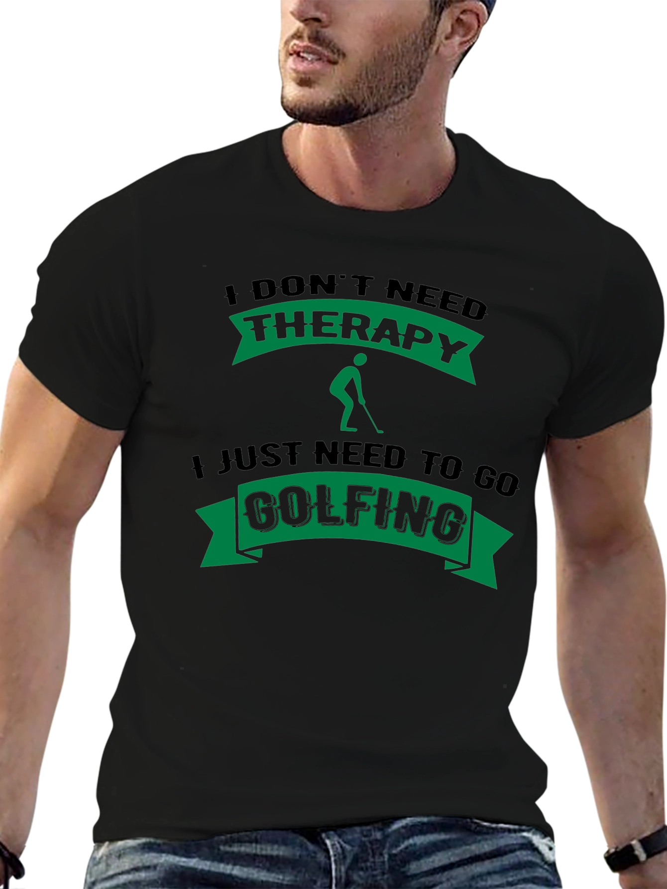 Golf Therapy T-Shirt Funny Golfing Tee