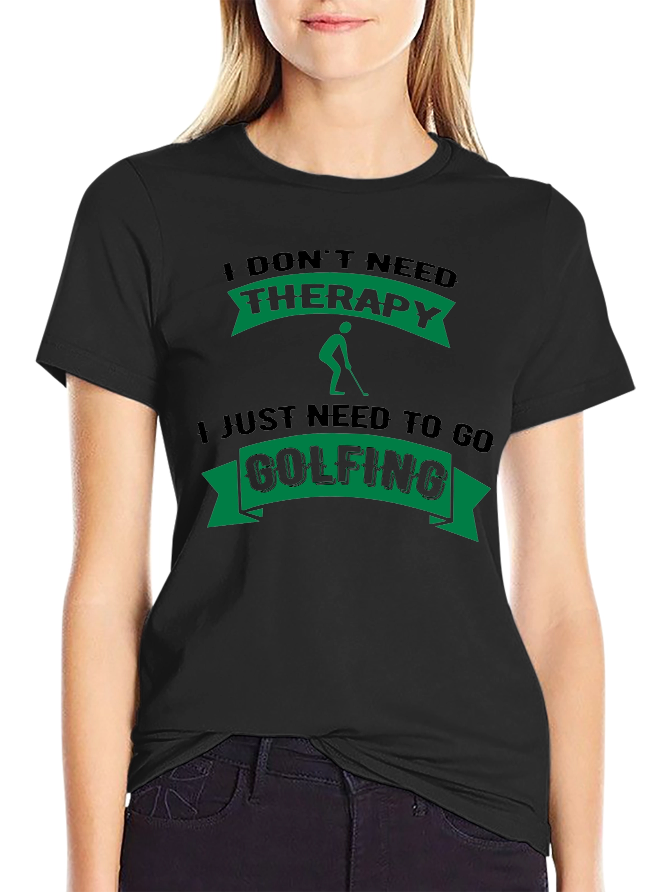 Golf Therapy T-Shirt Funny Golfing Tee