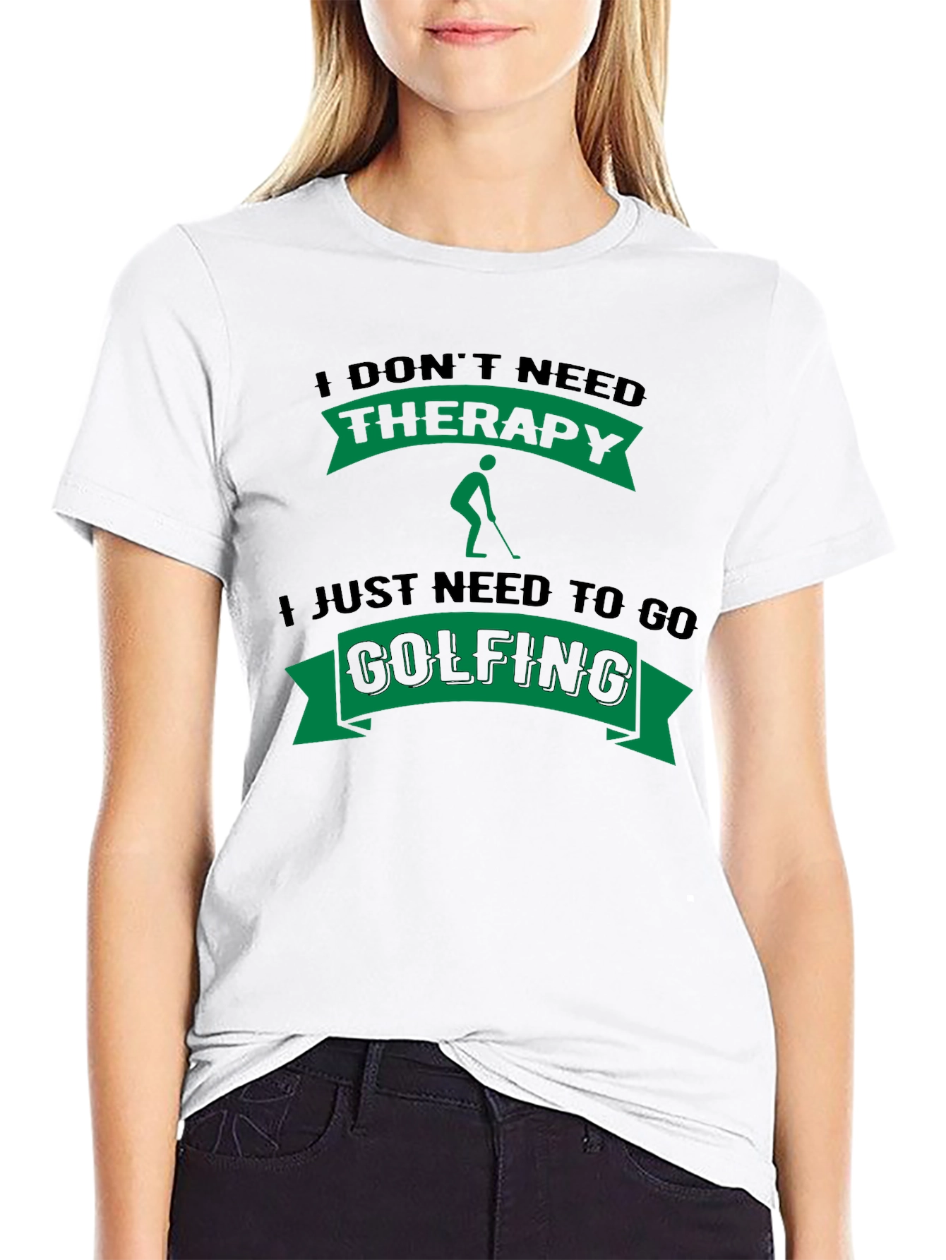 Golf Therapy T-Shirt Funny Golfing Tee