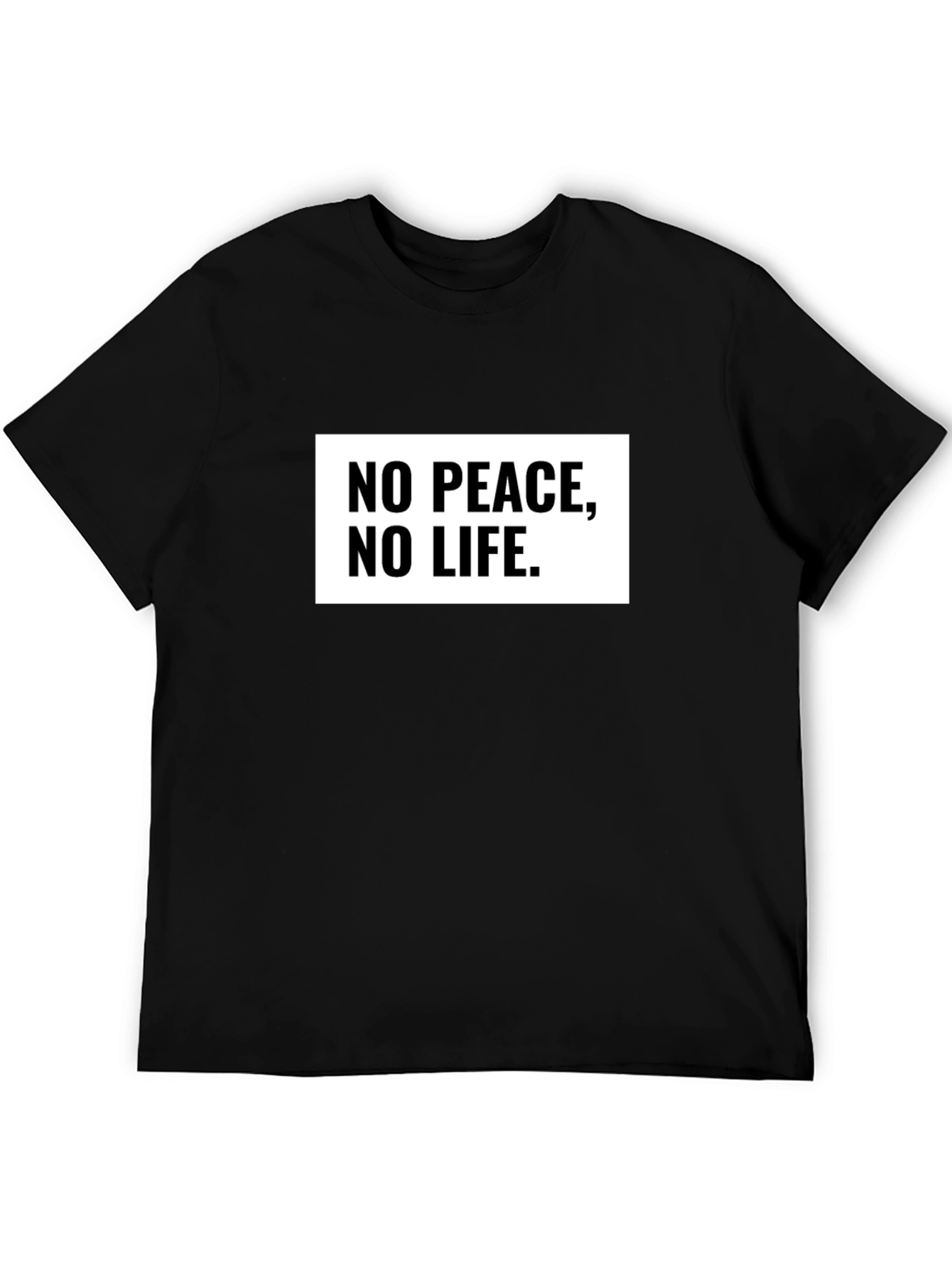 No Peace No Life Graphic Tee - Black