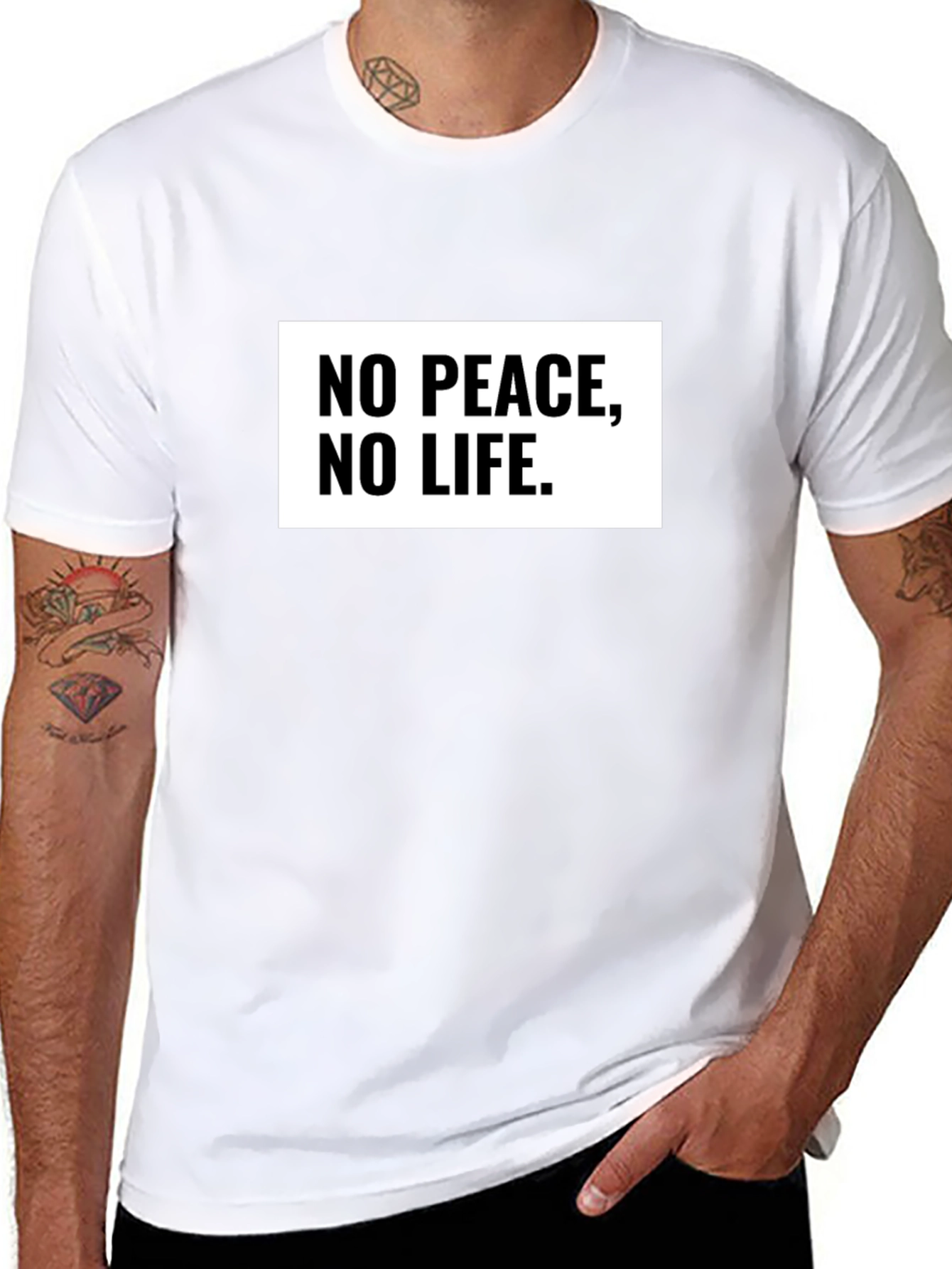 No Peace No Life Graphic Tee - Black