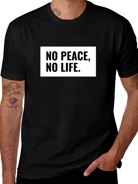 No Peace No Life Graphic Tee - Black