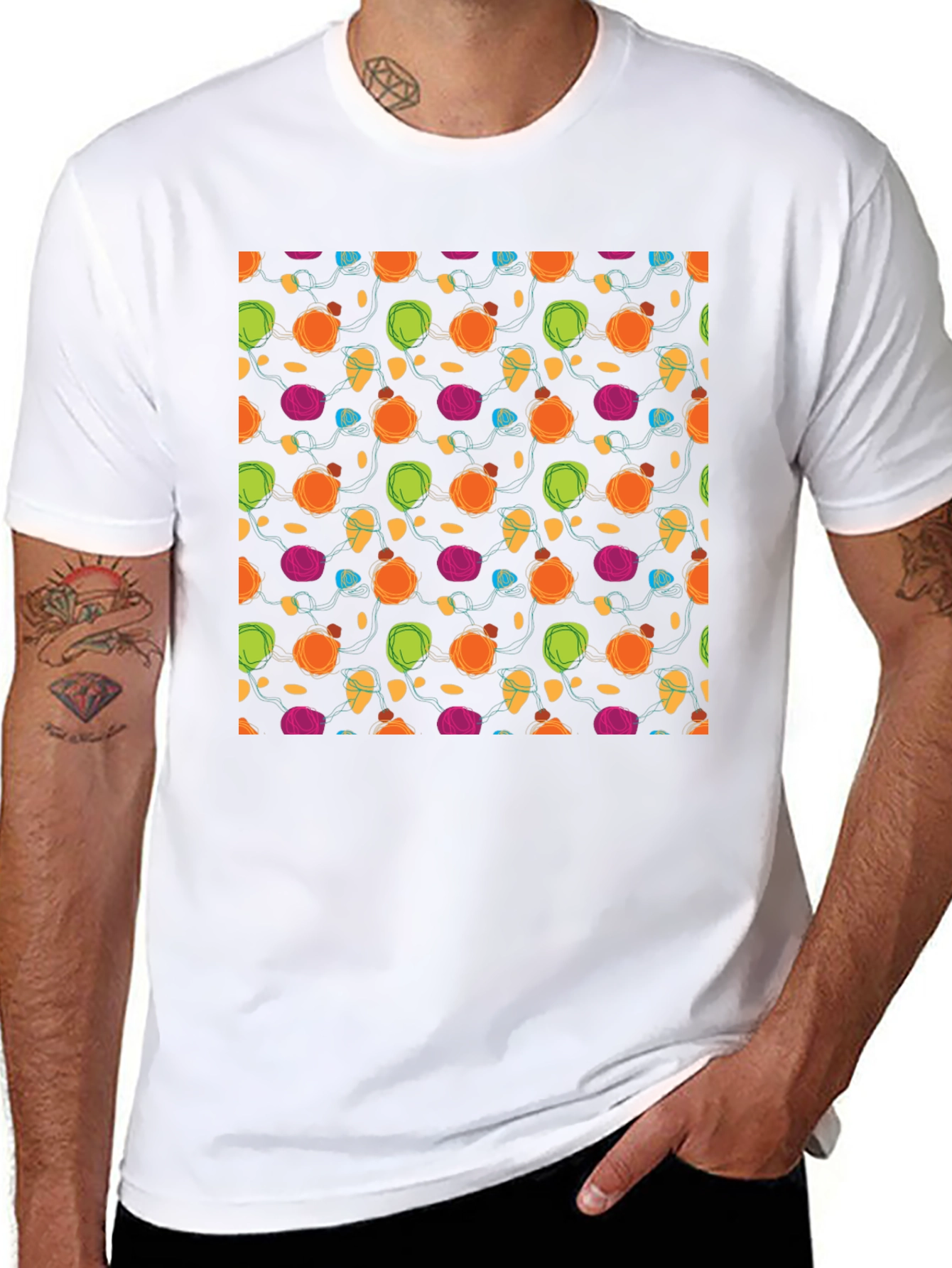 Festive Lights Patterned T-Shirt