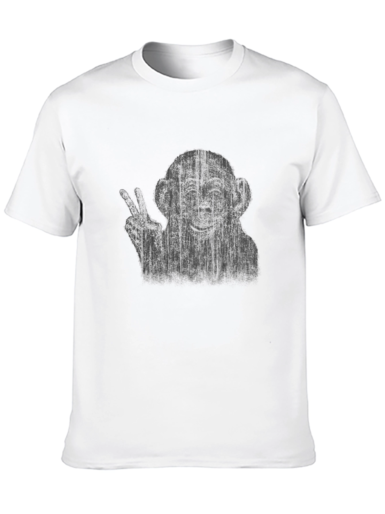 Peace Monkey Graphic T-Shirt - Black
