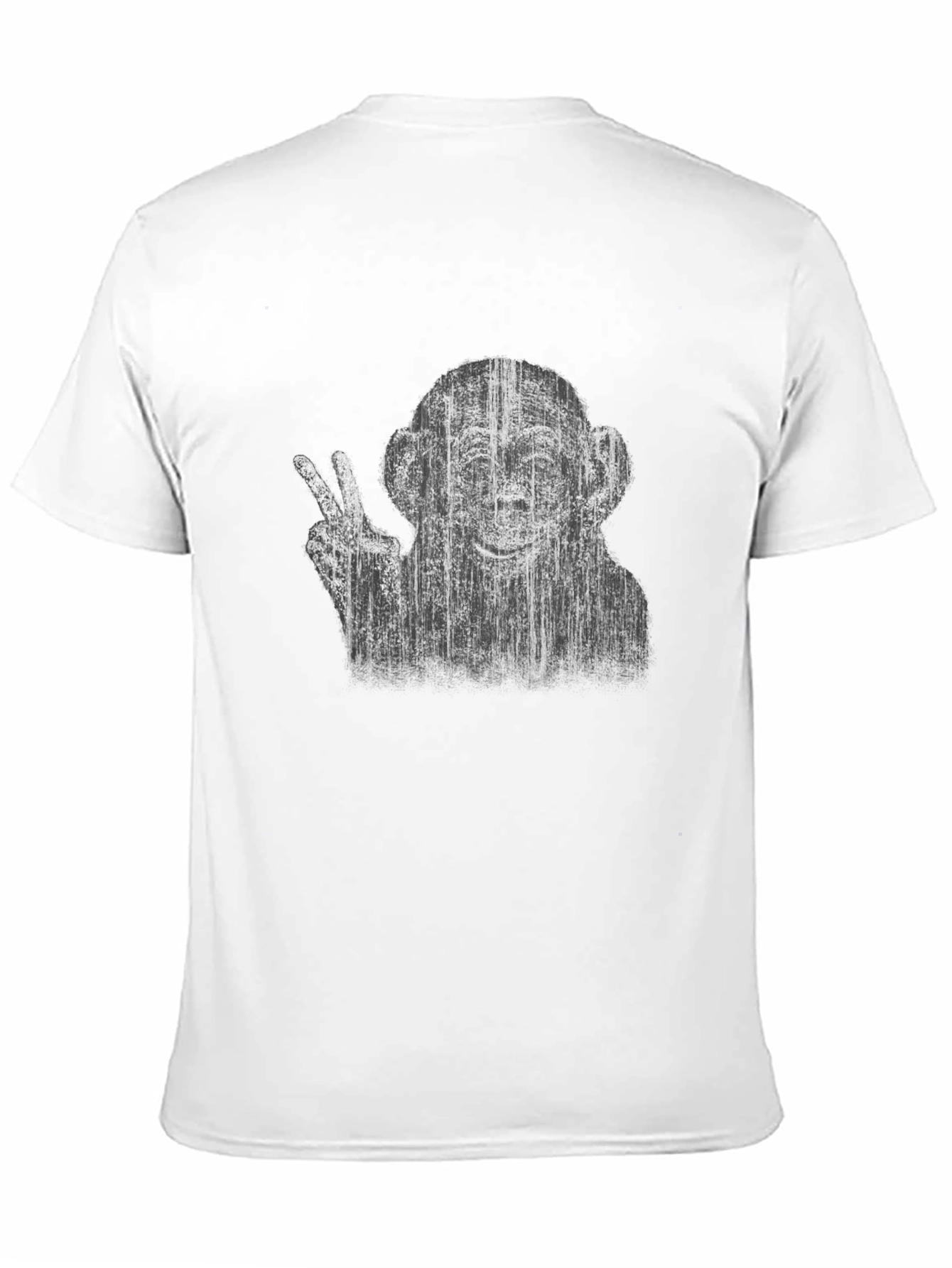 Peace Monkey Graphic T-Shirt - Black