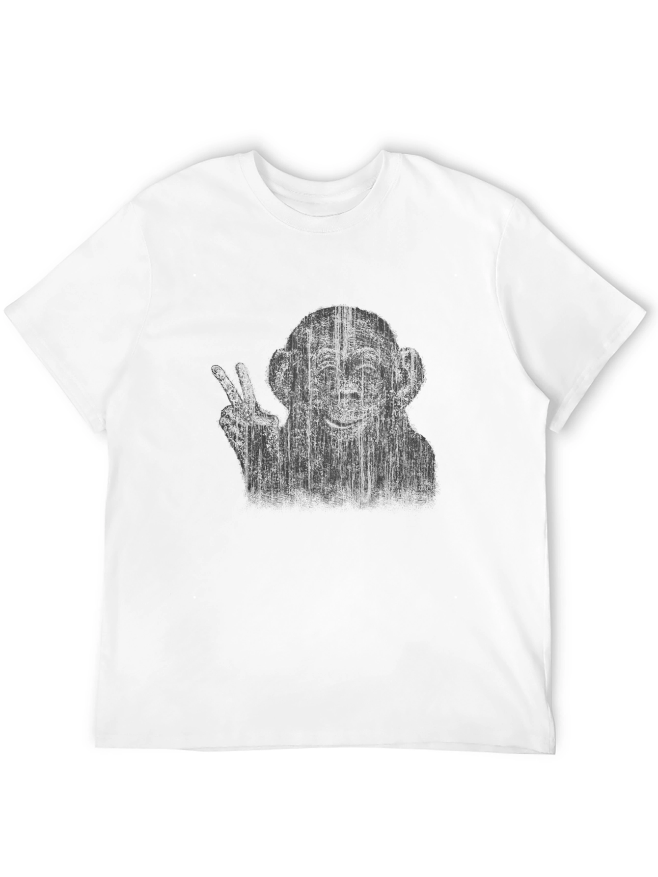 Peace Monkey Graphic T-Shirt - Black