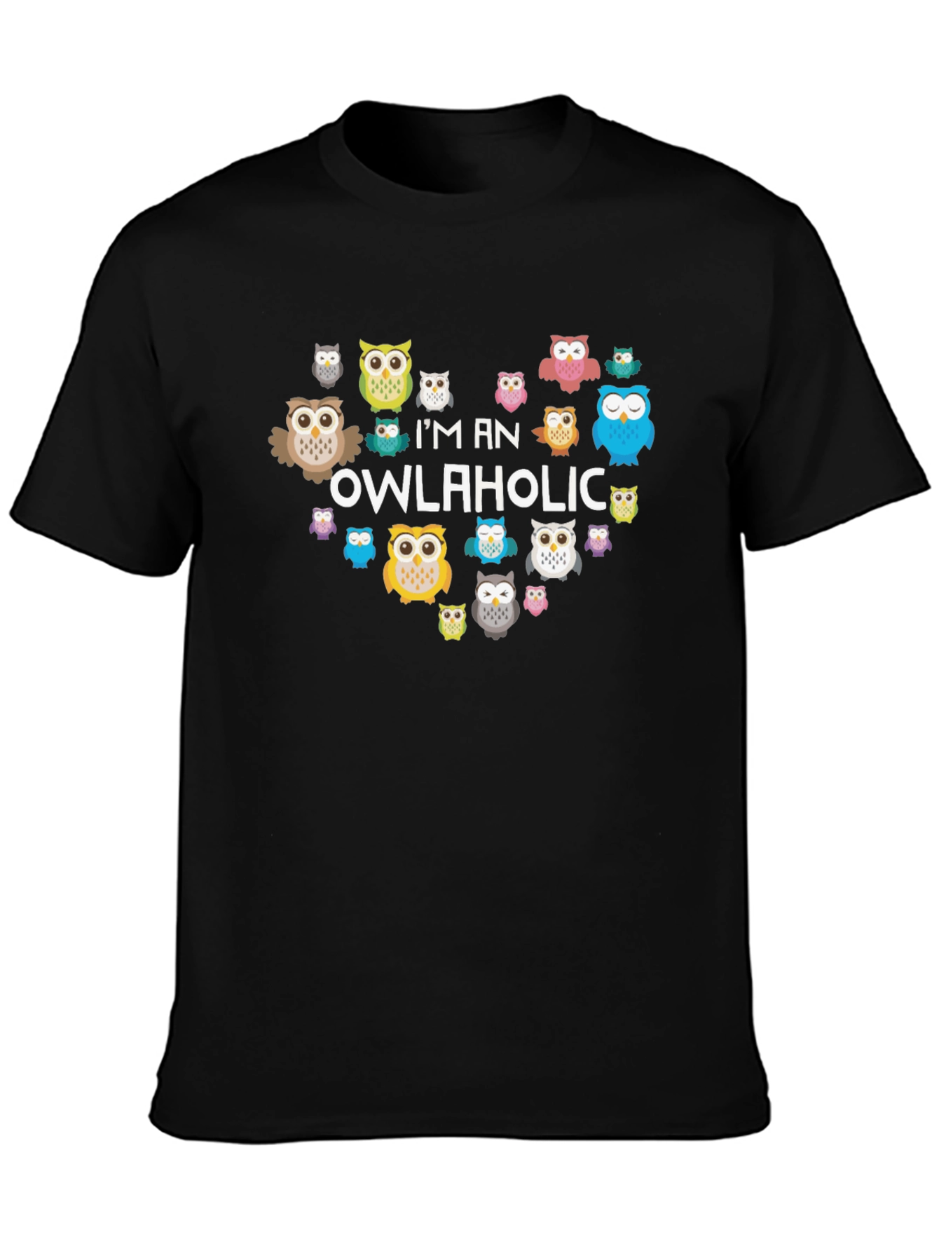 Owl Graphic Print Tee - Im an Owlaholic